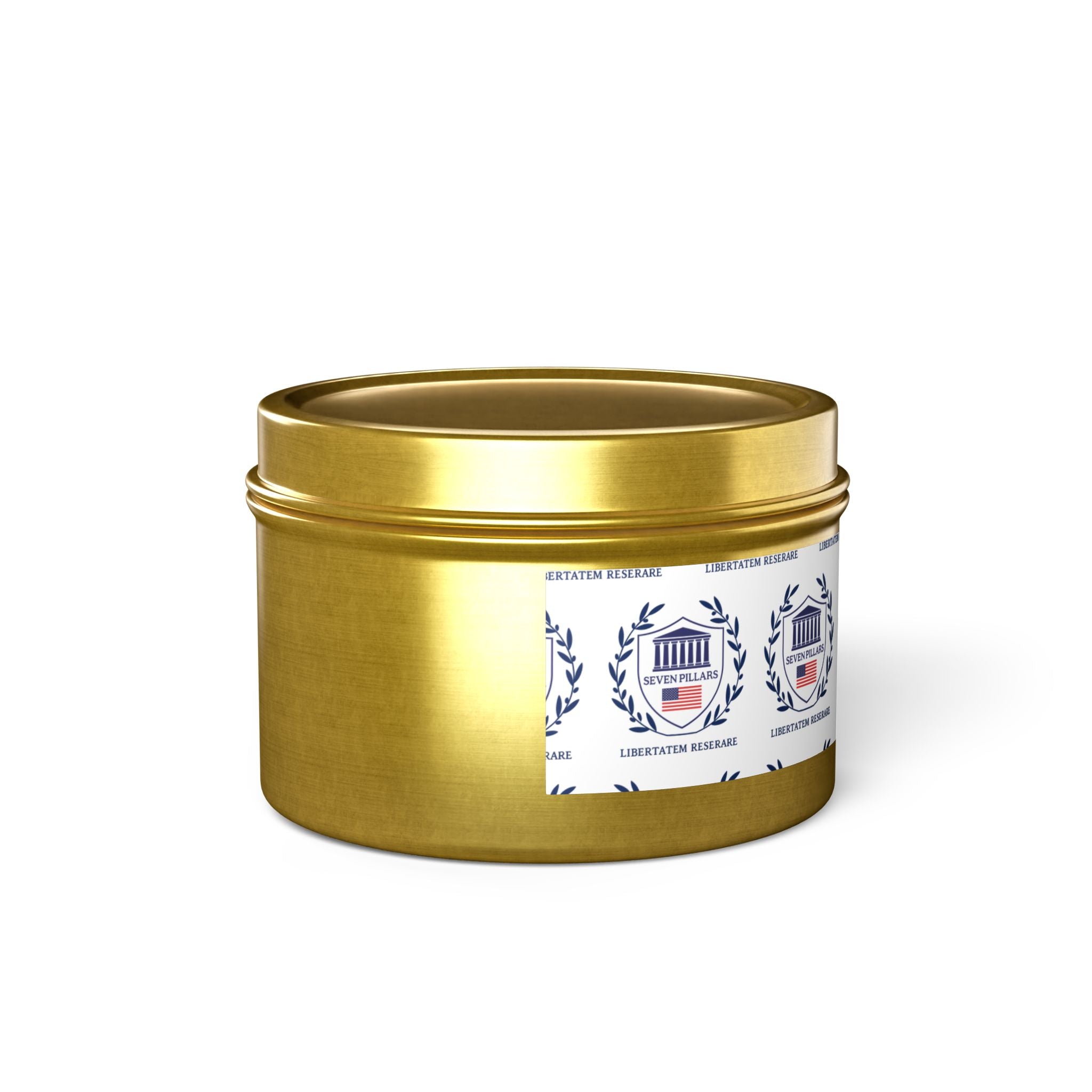 Minimalist Tin Candle — Seven Pillars of Freedom Scented Candle