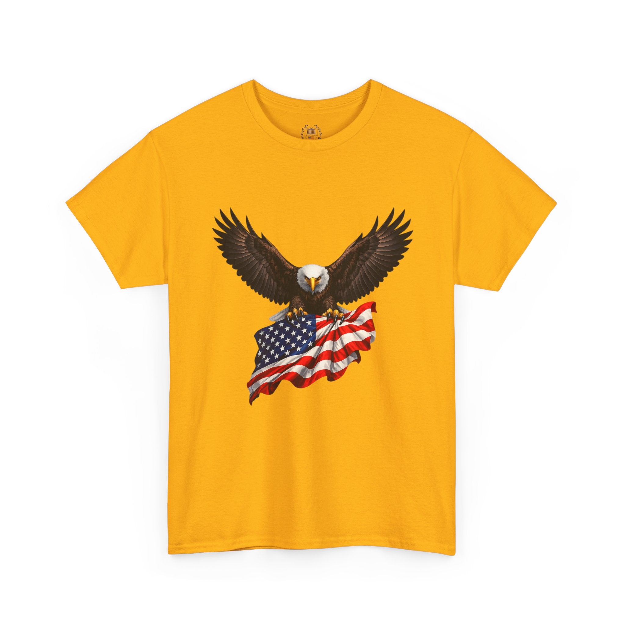 Seven Pillars of Freedom Tee — Patriotic Columns Shield Design