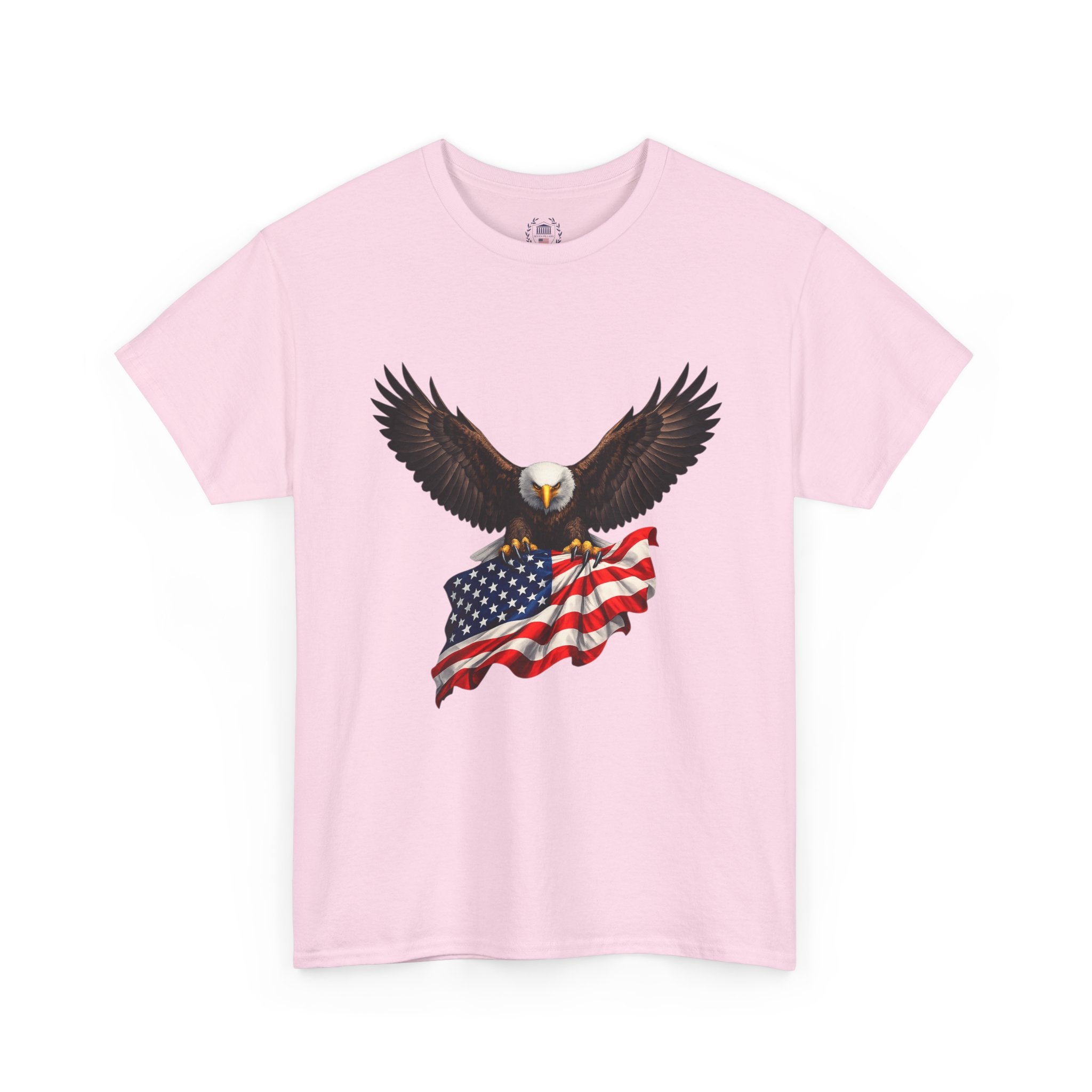 Seven Pillars of Freedom Tee — Patriotic Columns Shield Design