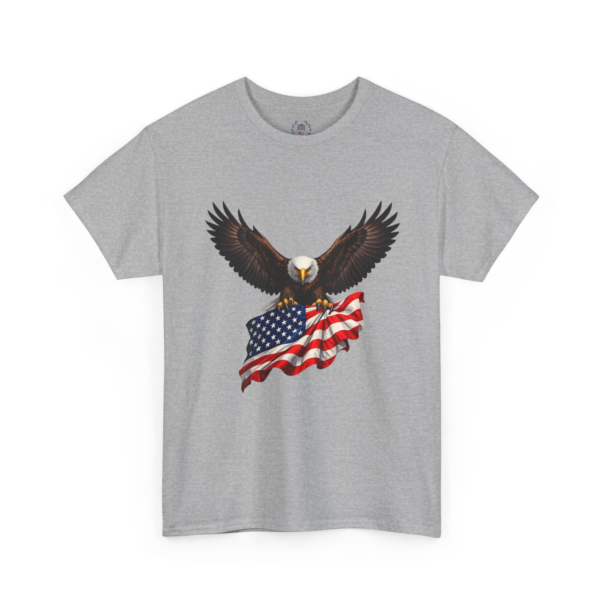 Seven Pillars of Freedom Tee — Patriotic Columns Shield Design
