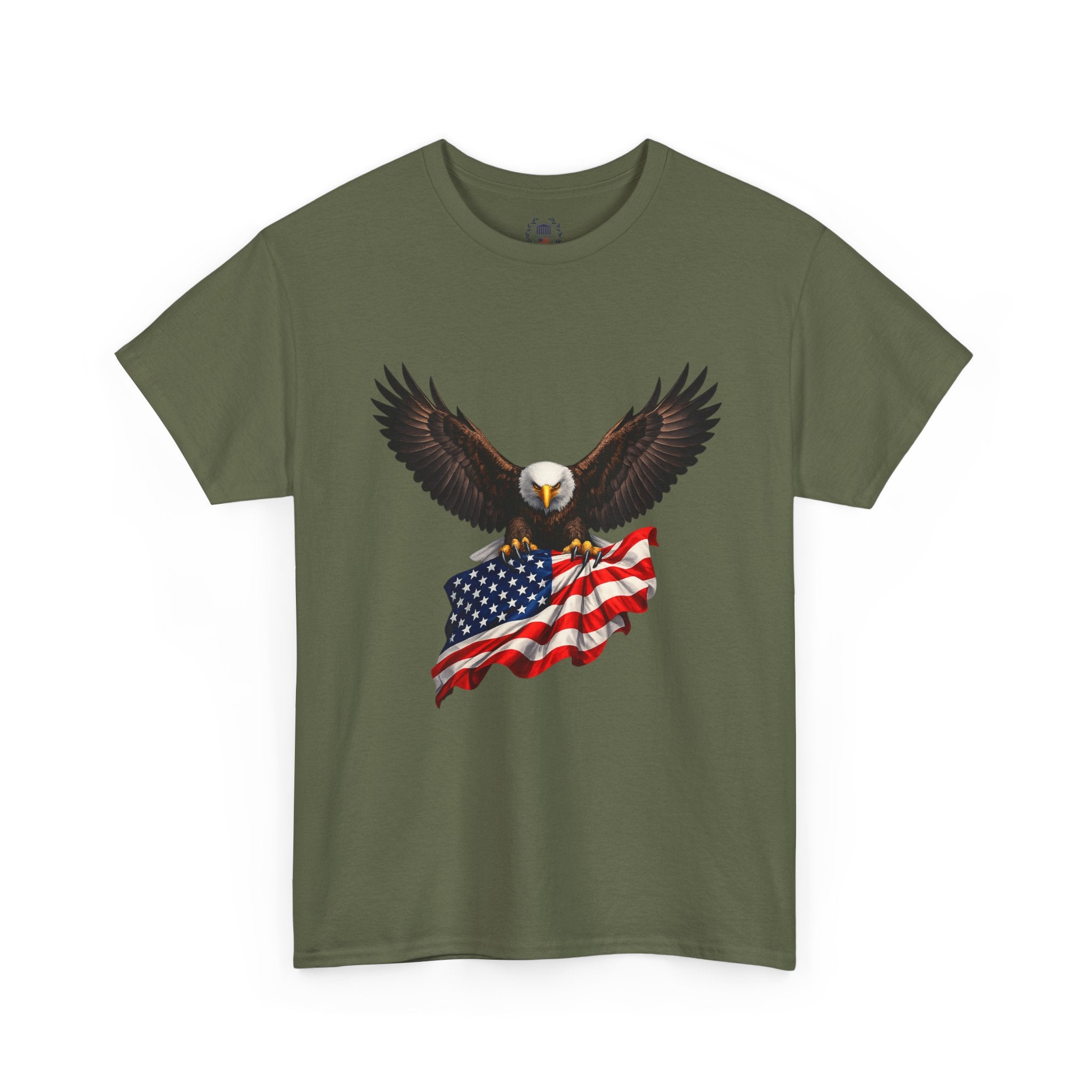 Seven Pillars of Freedom Tee — Patriotic Columns Shield Design