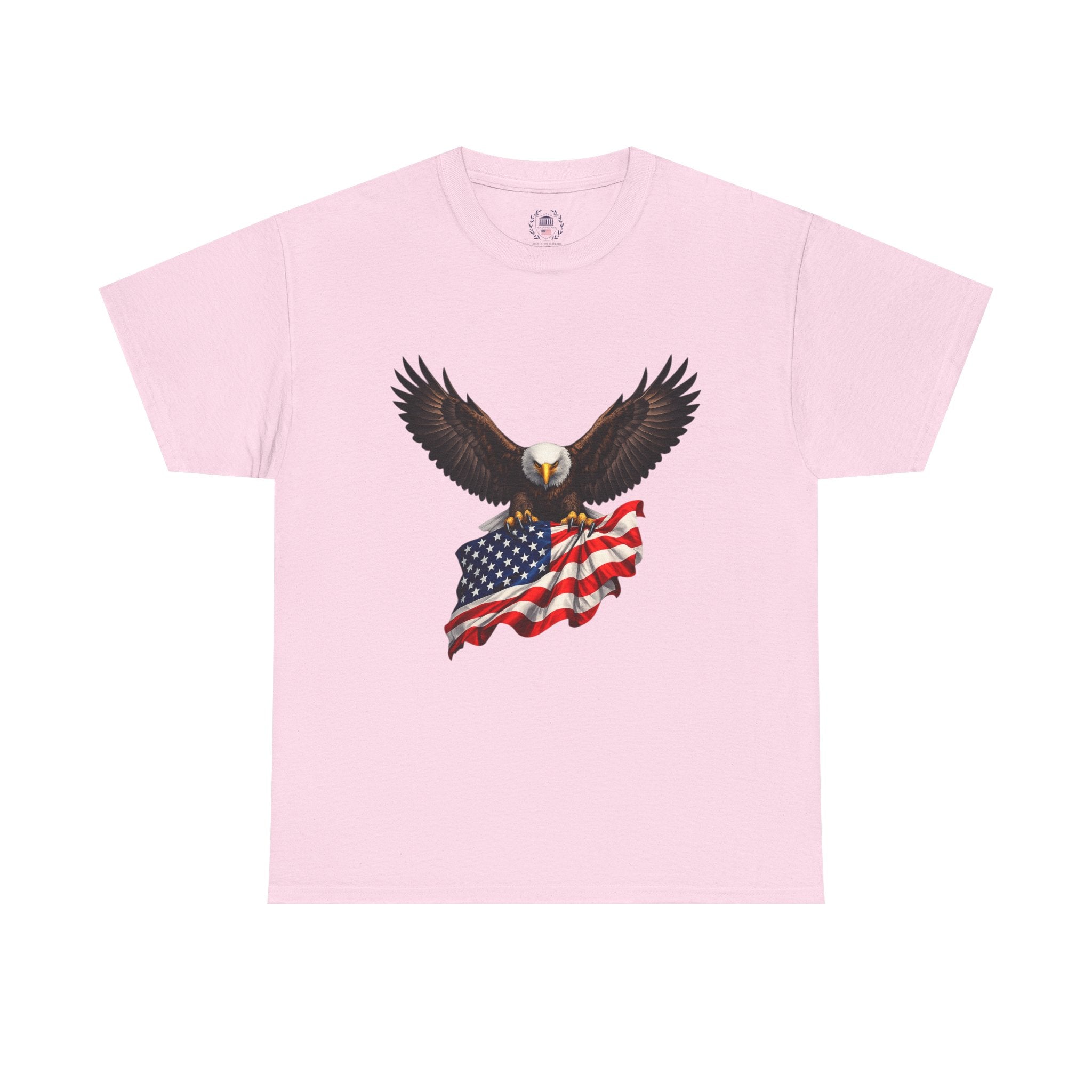 Seven Pillars of Freedom Tee — Patriotic Columns Shield Design