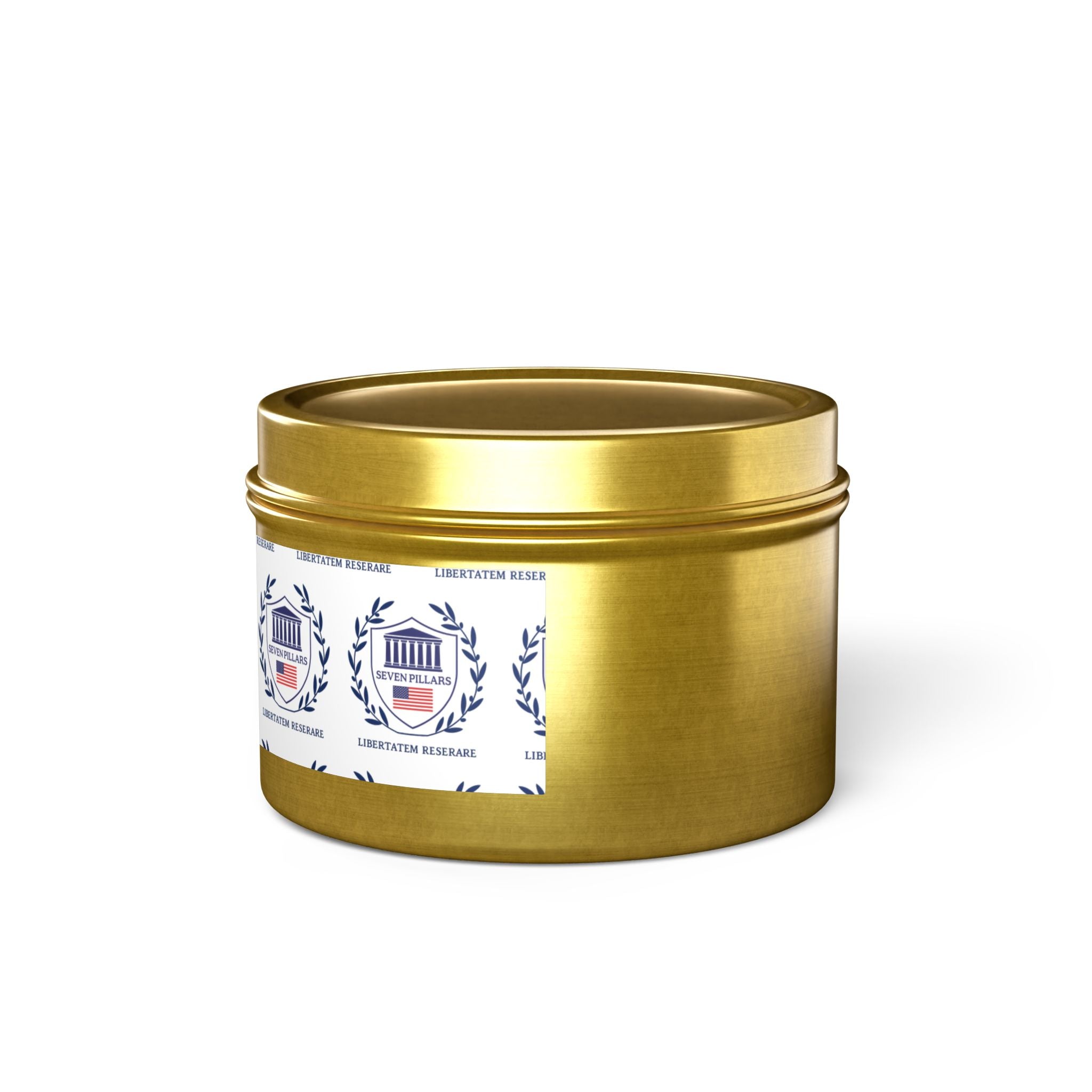 Minimalist Tin Candle — Seven Pillars of Freedom Scented Candle