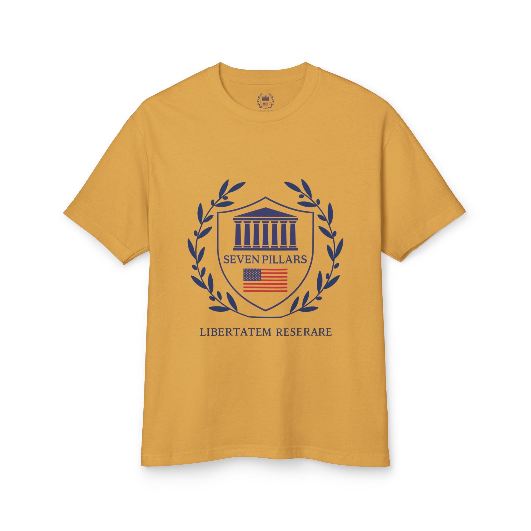 Cotton Tee with Seven Pillars Mission Movement Voice Stand Design