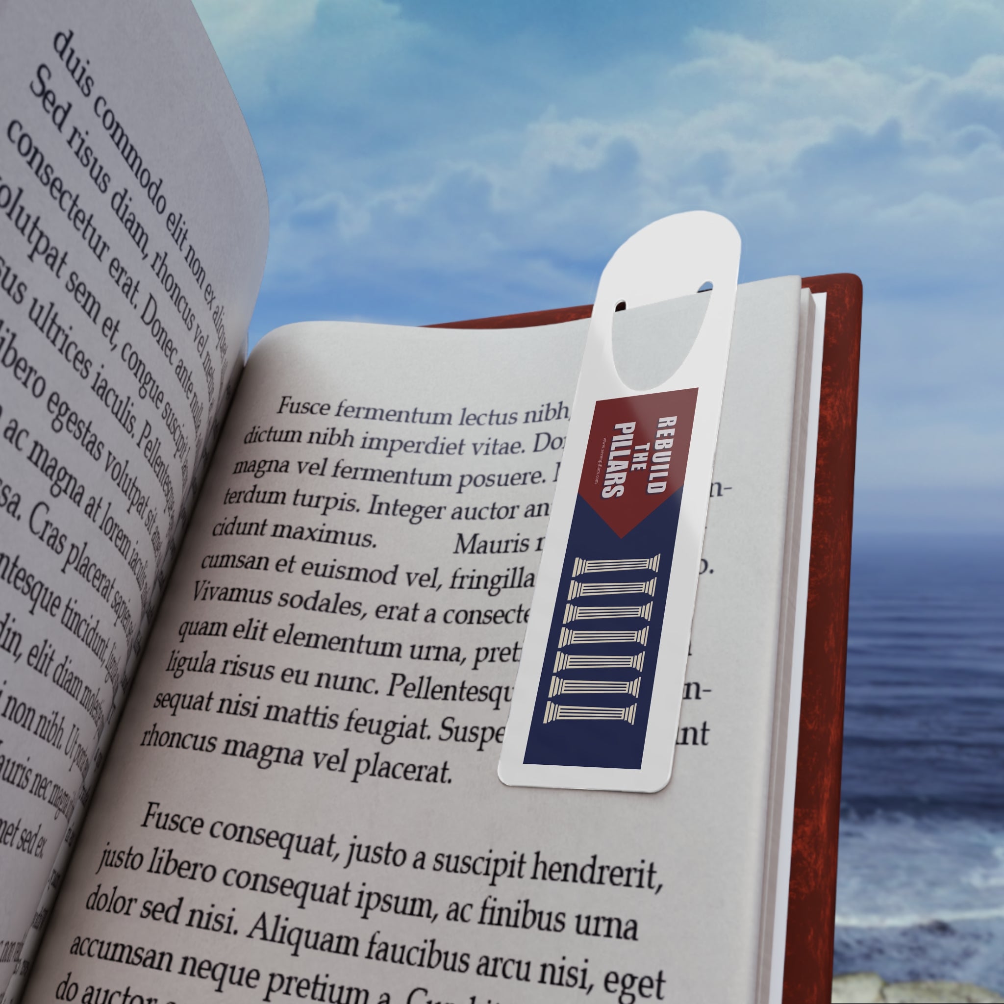 Inspirational Metal Bookmark - Rebuild the Pillars Design