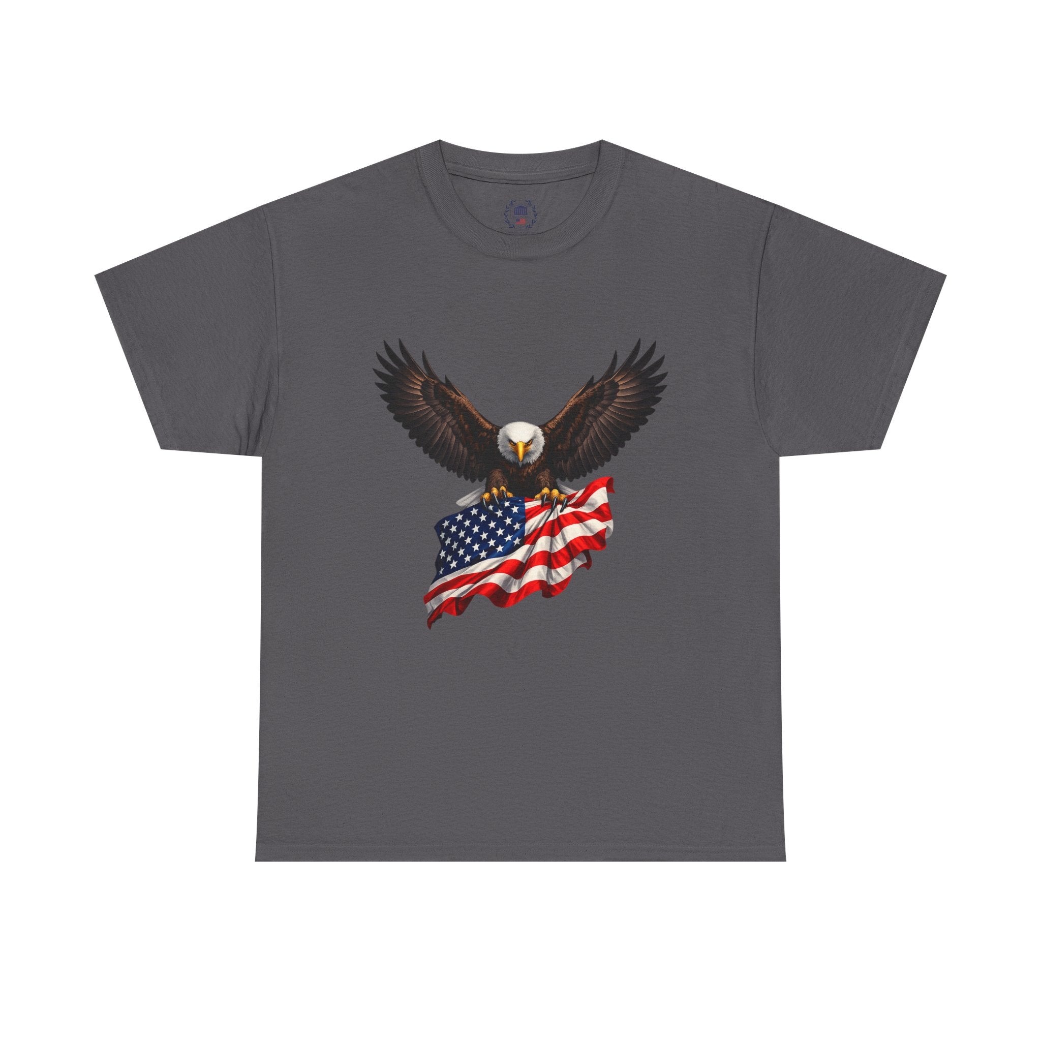 Seven Pillars of Freedom Tee — Patriotic Columns Shield Design