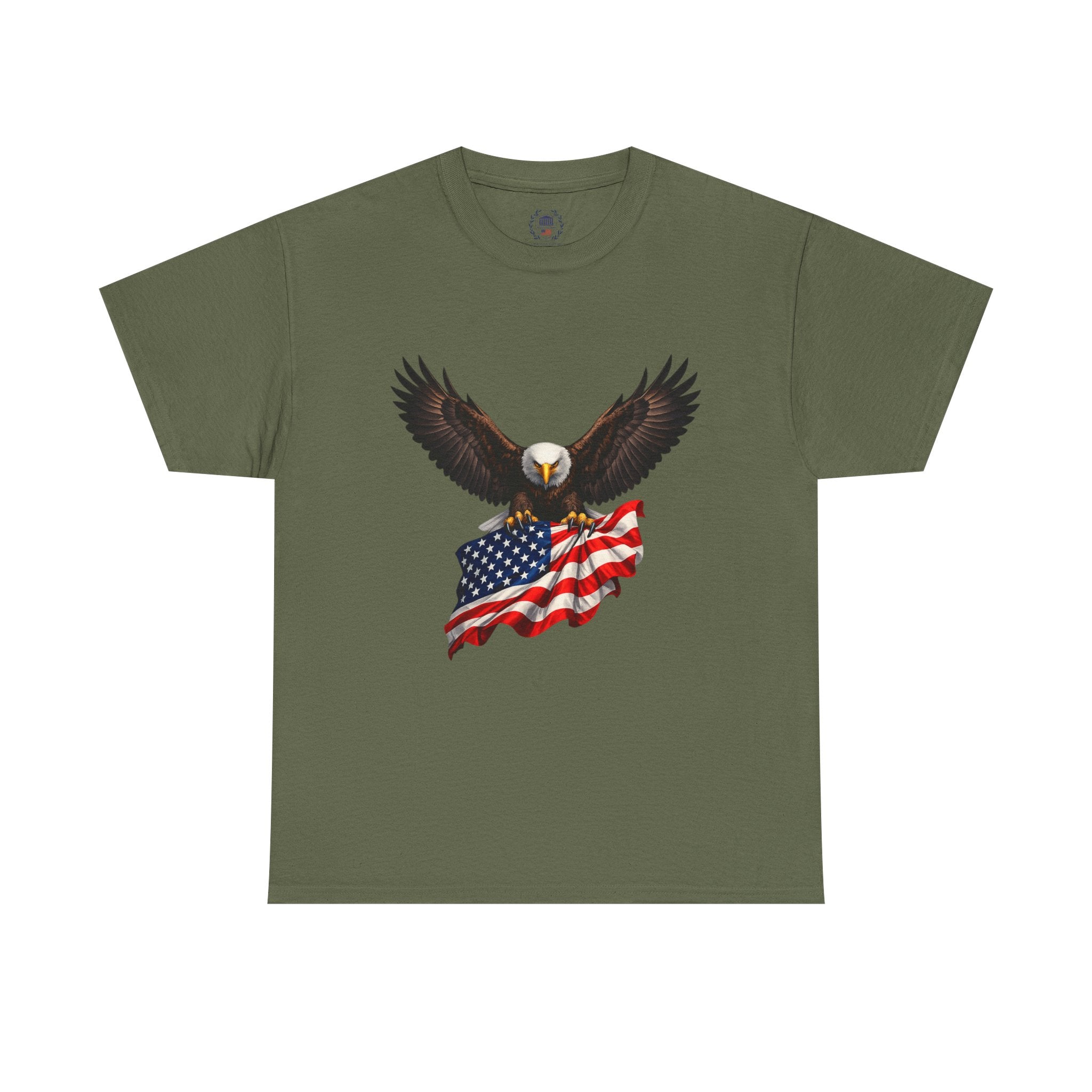 Seven Pillars of Freedom Tee — Patriotic Columns Shield Design
