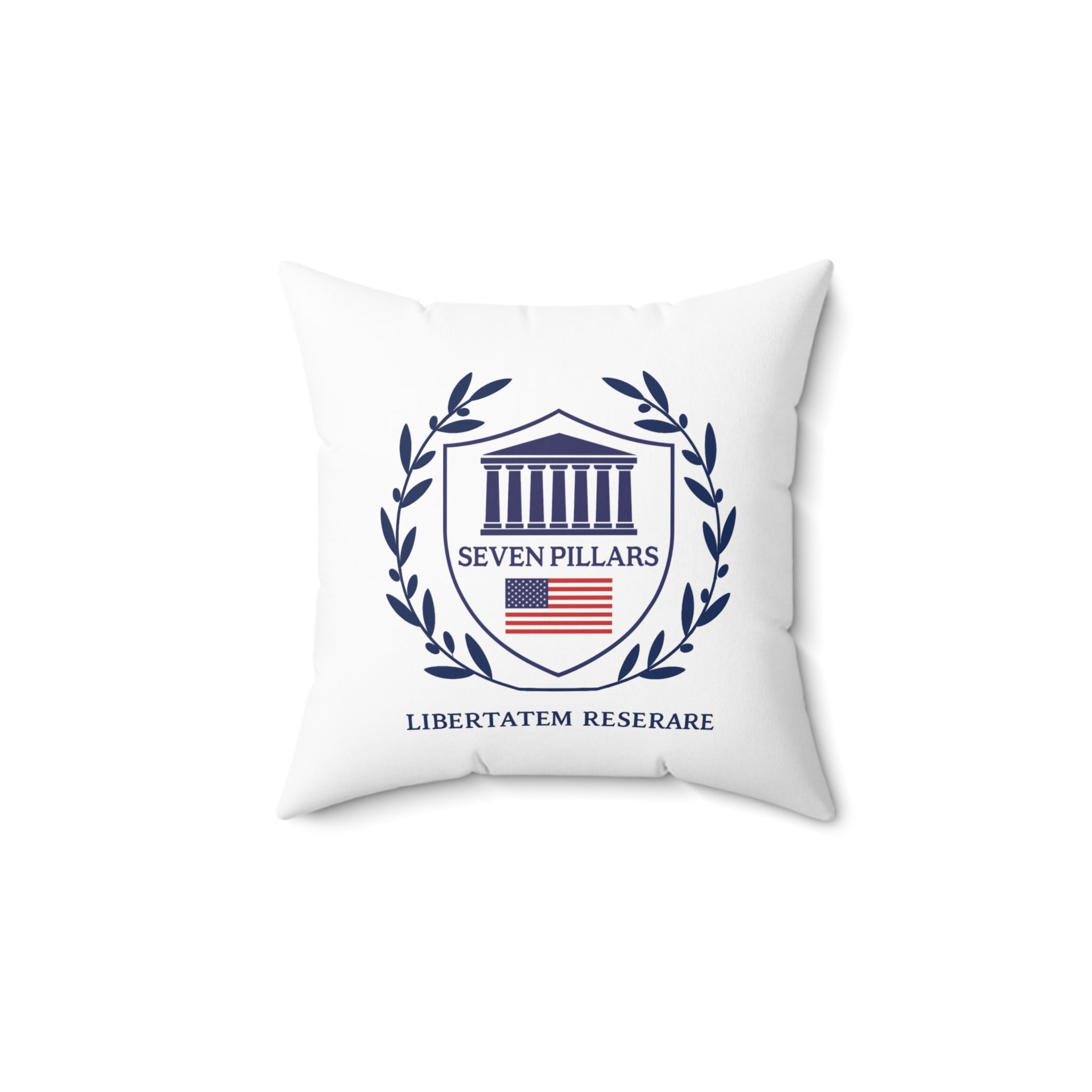 Rebuild the Pillars Square Pillow — Seven Pillars Emblem Decorative Pillow