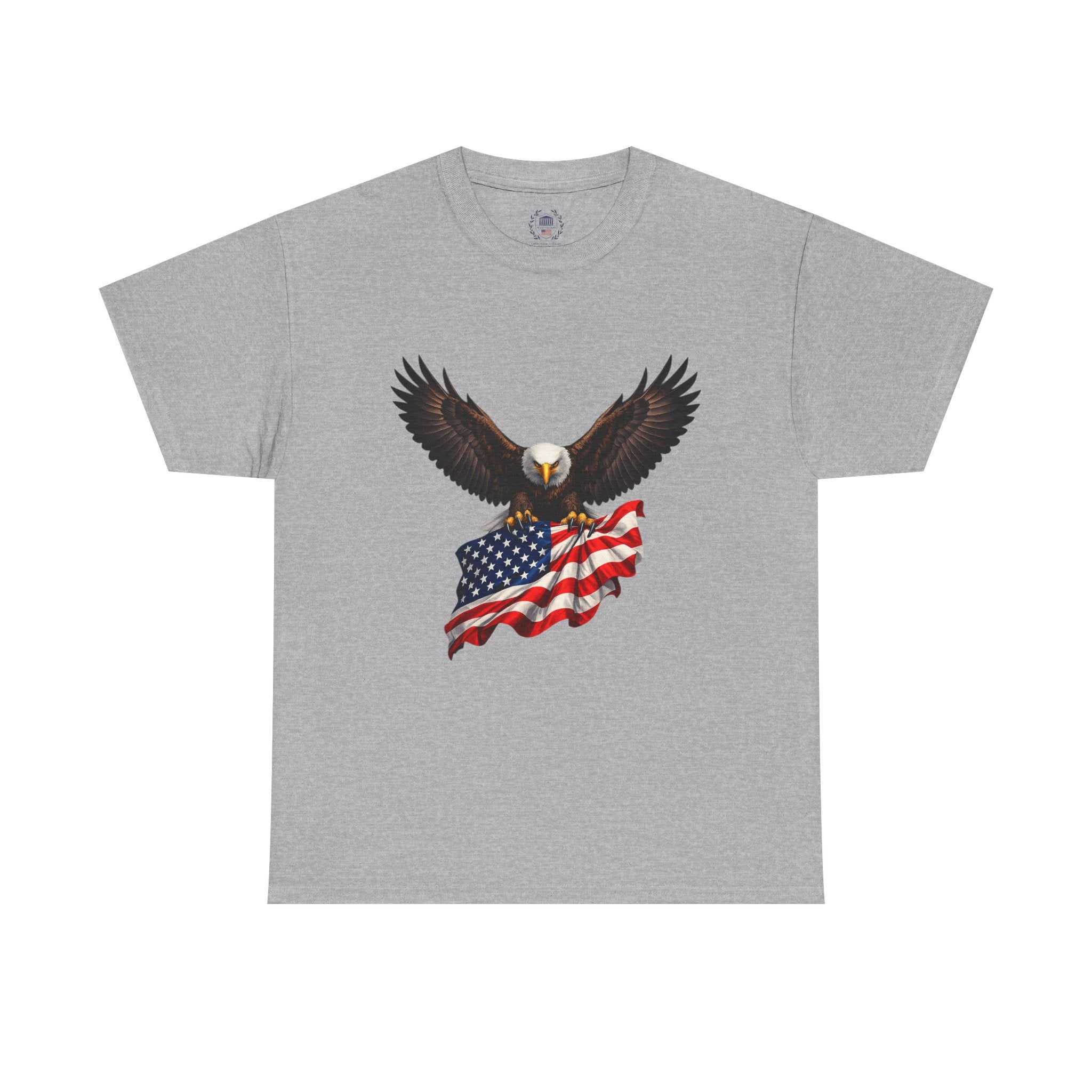 Seven Pillars of Freedom Tee — Patriotic Columns Shield Design