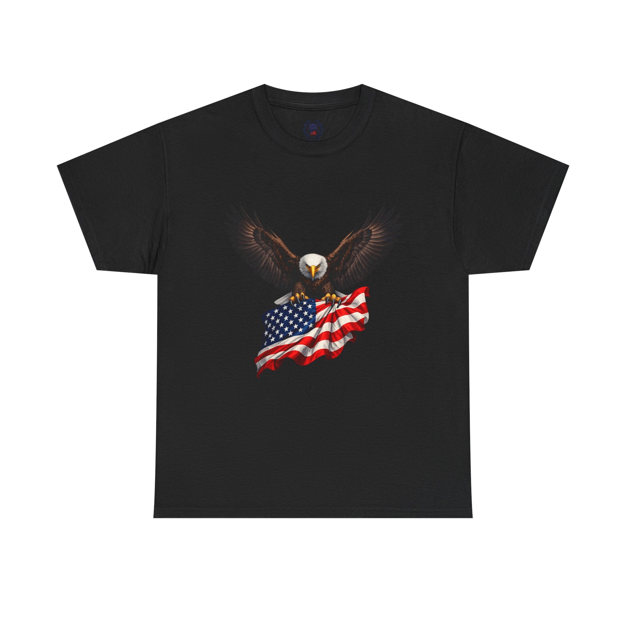 Seven Pillars of Freedom Tee — Patriotic Columns Shield Design