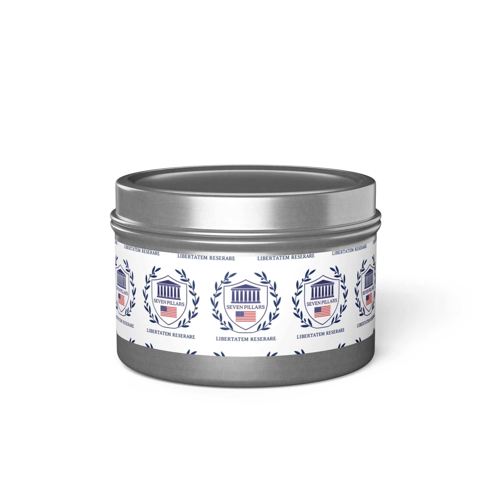 Minimalist Tin Candle — Seven Pillars of Freedom Scented Candle