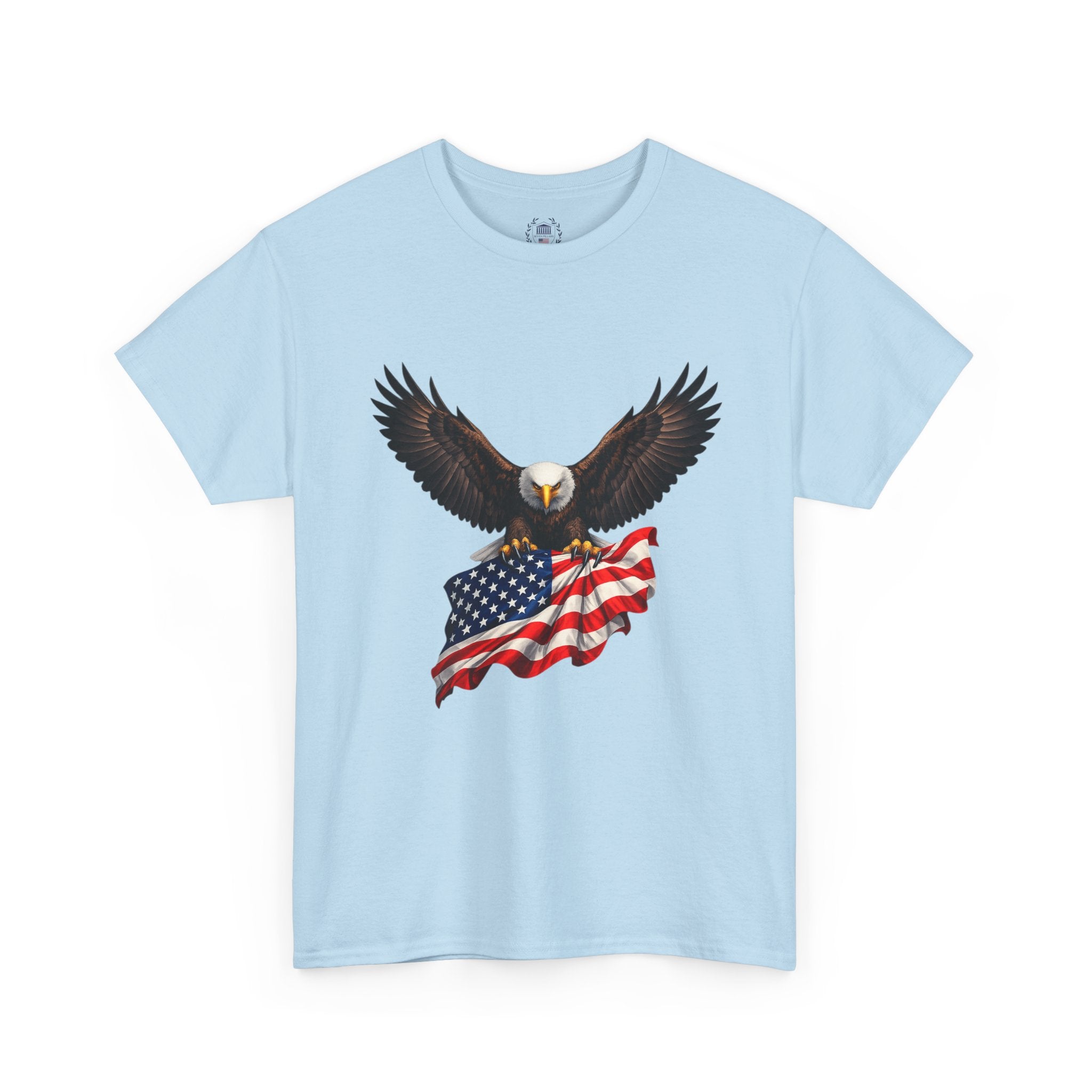 Seven Pillars of Freedom Tee — Patriotic Columns Shield Design