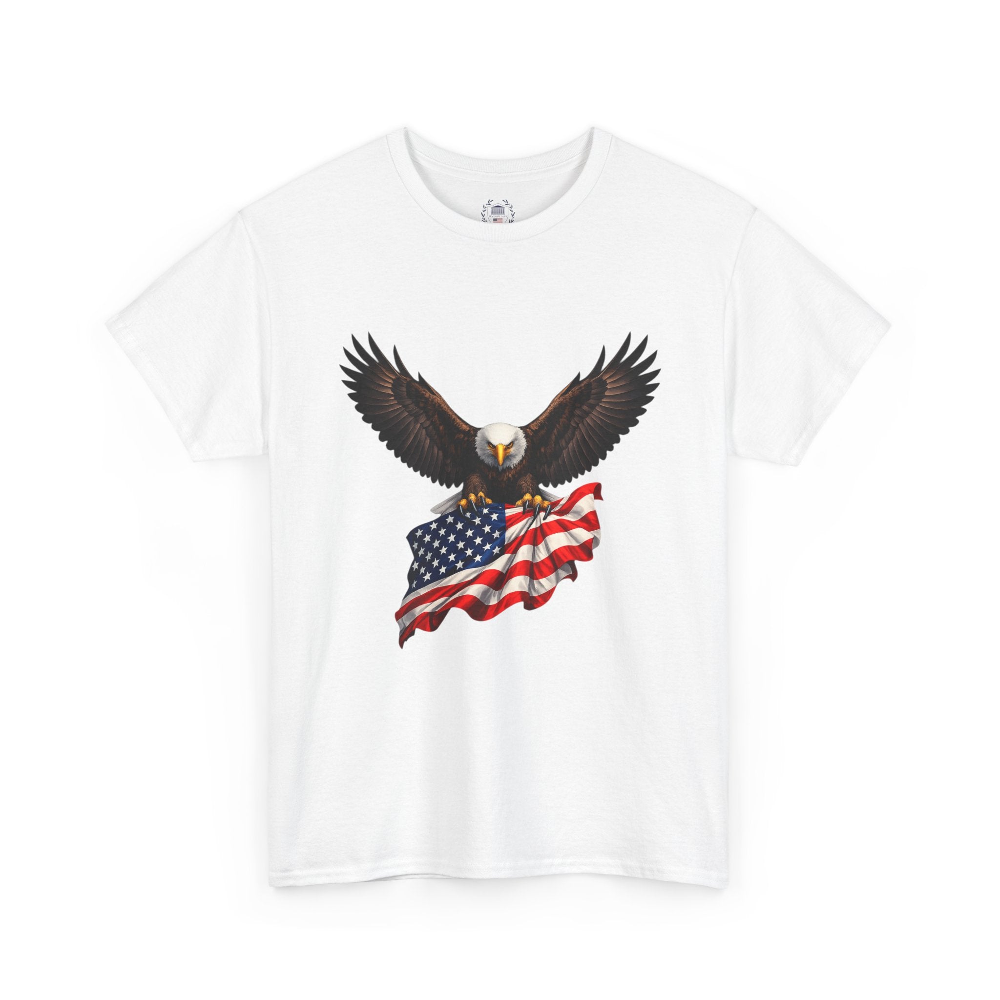Seven Pillars of Freedom Tee — Patriotic Columns Shield Design