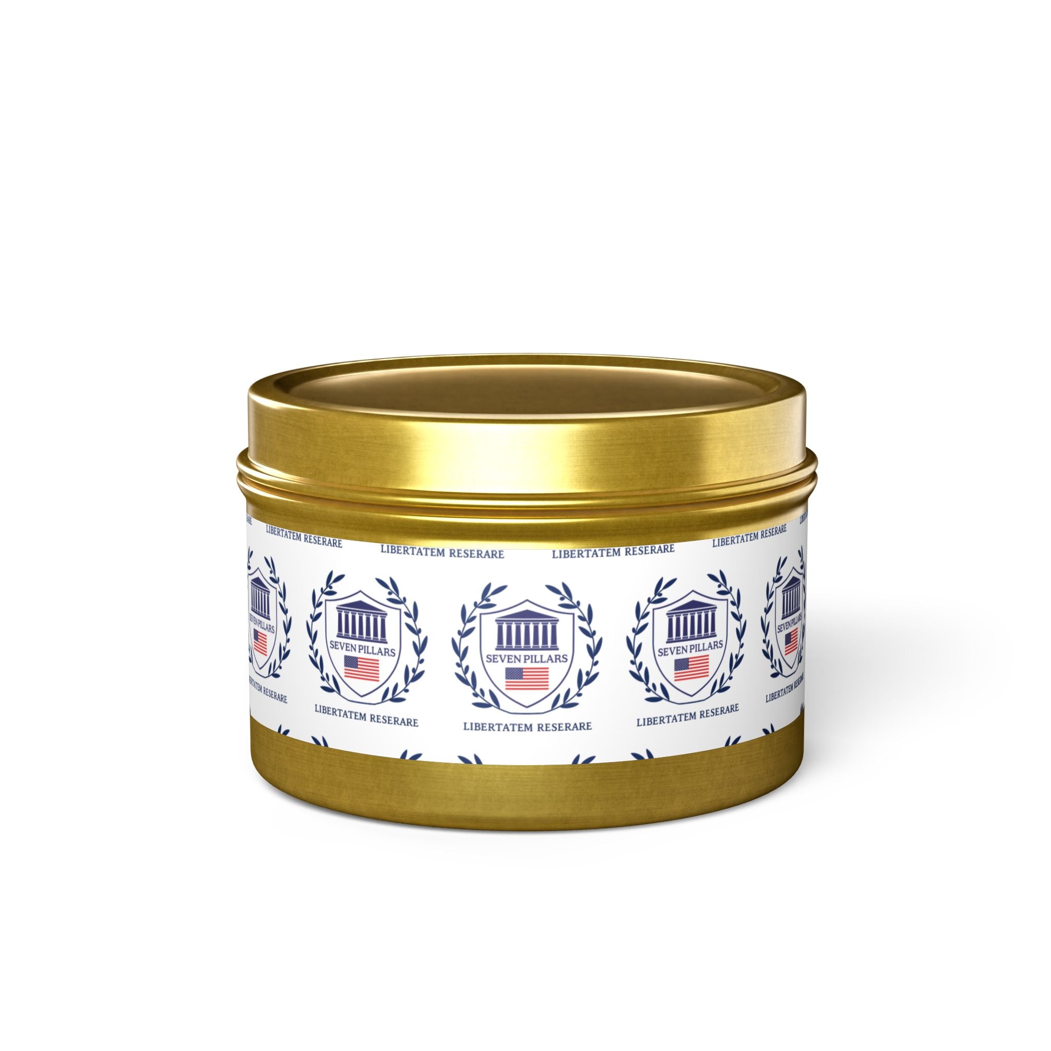 Minimalist Tin Candle — Seven Pillars of Freedom Scented Candle