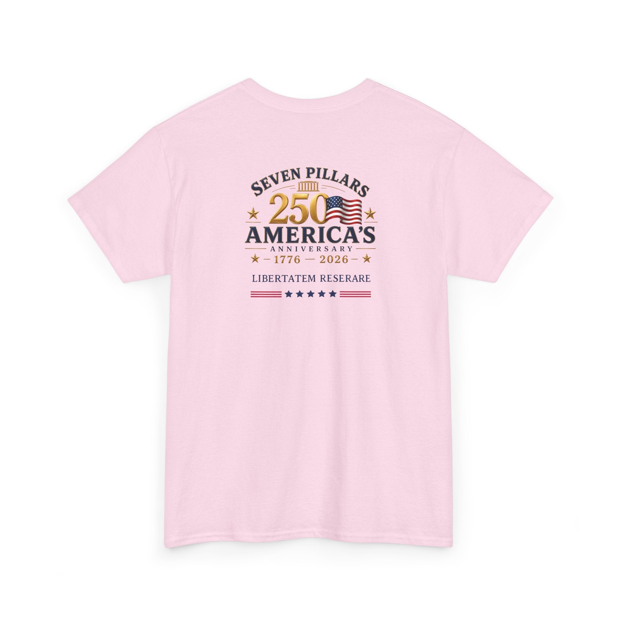America 250th Anniversary Shirt | Eagle Flag 1776-2026 Tee | Seven Pillars Patriotic T-Shirt | 4th of July Independence Day Gift
