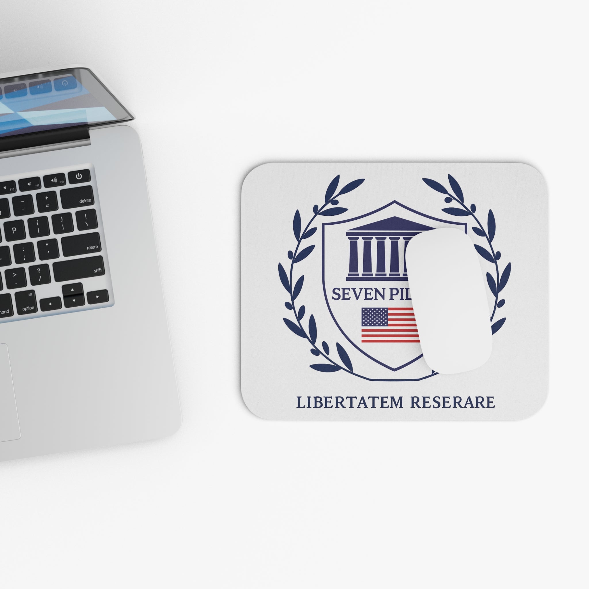 Patriotic Mouse Pad with Shield Design, Office Decor Gift for Teachers, Students, Graduates, Work From Home Accessory, Home Office [...]