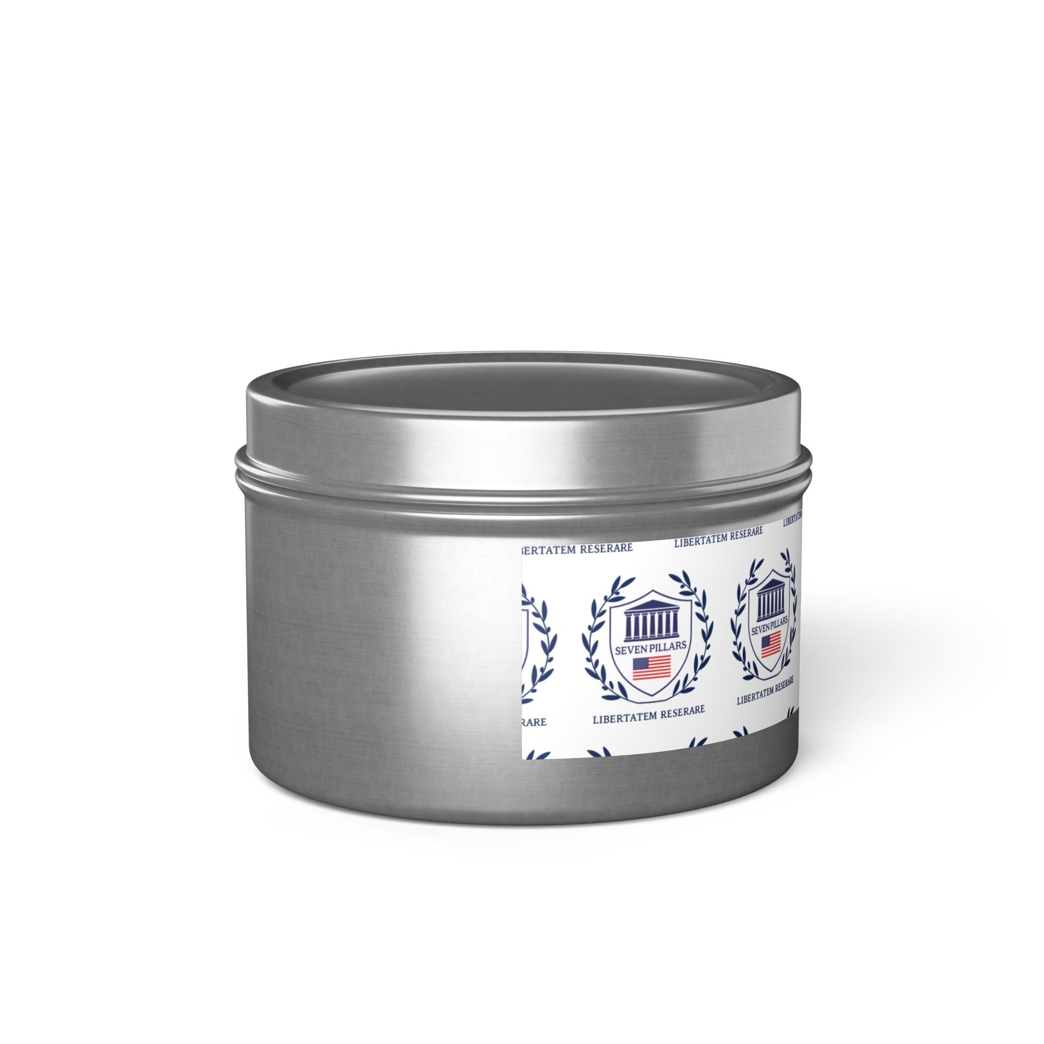 Minimalist Tin Candle — Seven Pillars of Freedom Scented Candle