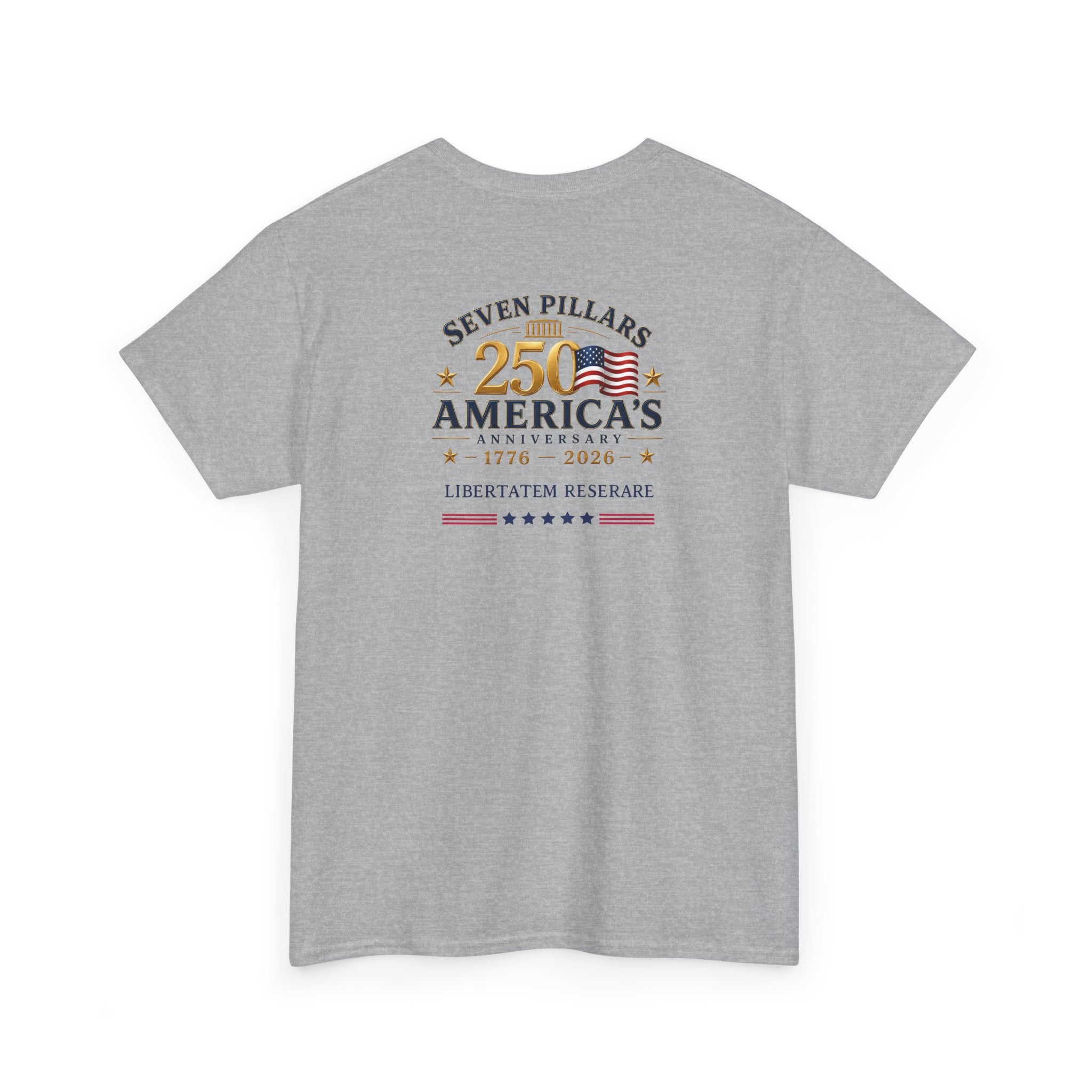America 250th Anniversary Shirt | Eagle Flag 1776-2026 Tee | Seven Pillars Patriotic T-Shirt | 4th of July Independence Day Gift
