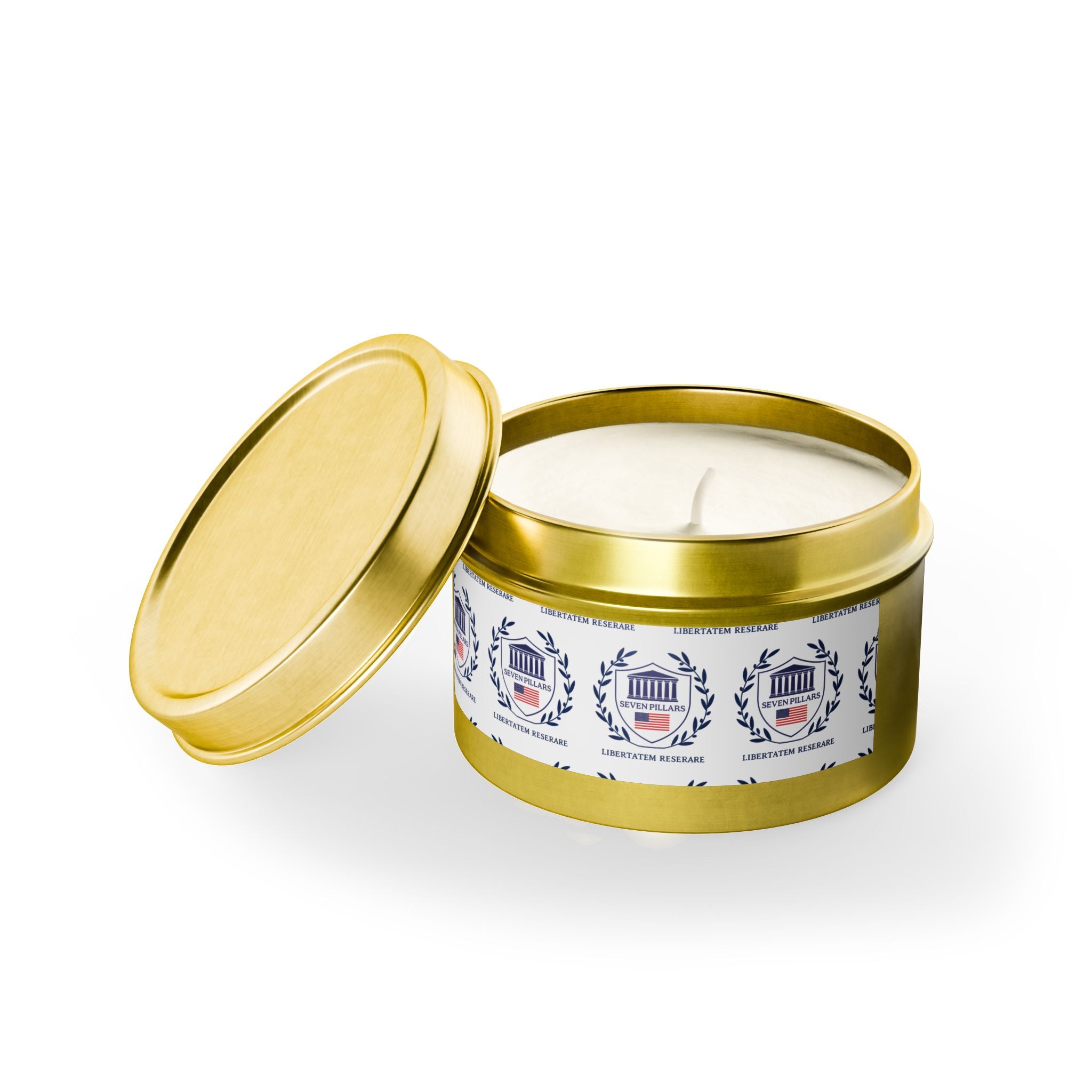 Minimalist Tin Candle — Seven Pillars of Freedom Scented Candle