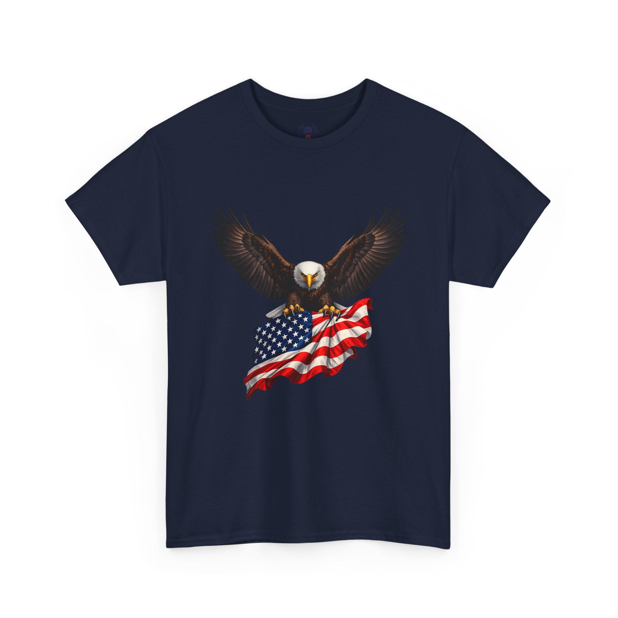 Seven Pillars of Freedom Tee — Patriotic Columns Shield Design