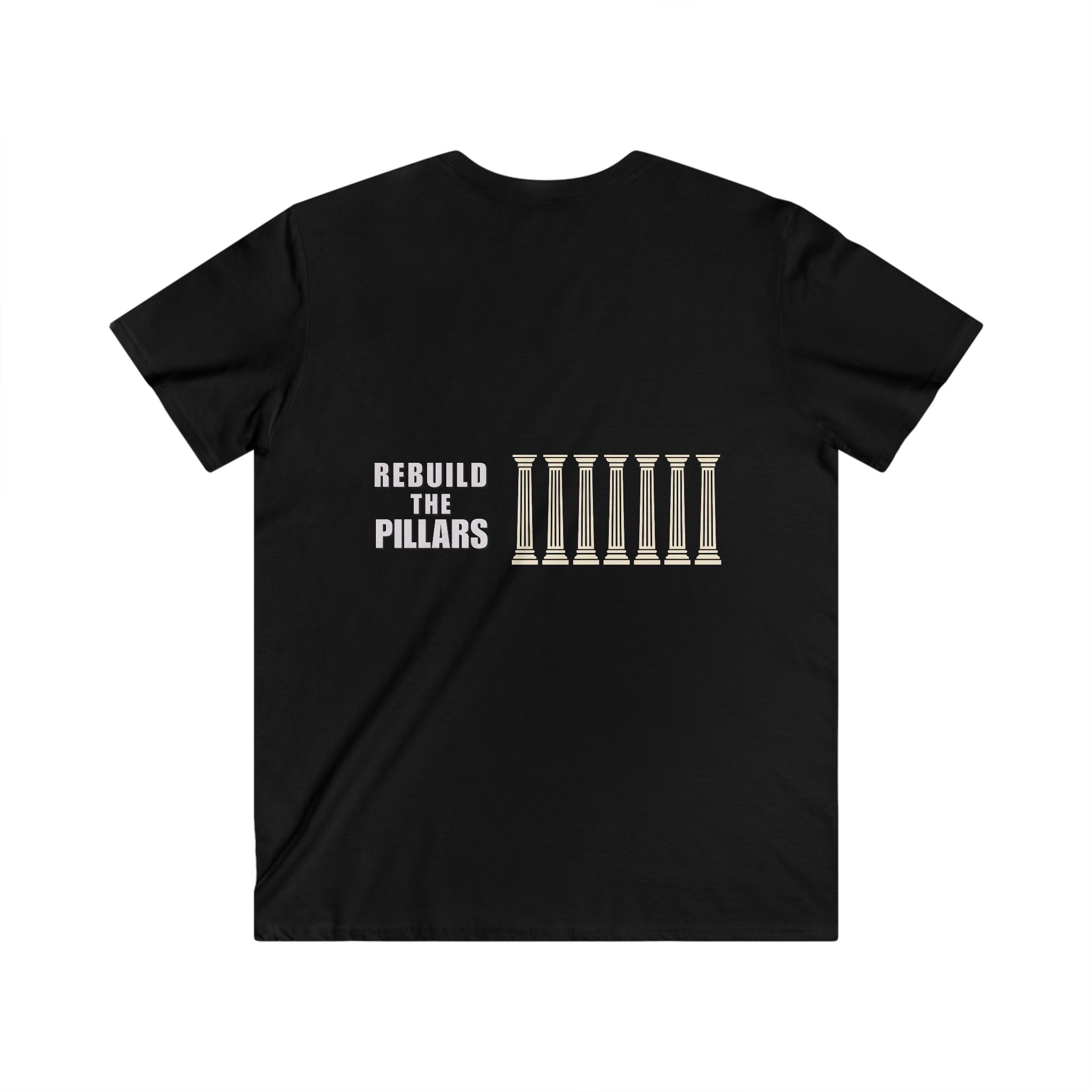 V-Neck Tee - Seven Pillars Freedom Support Cause Stand Up Voice