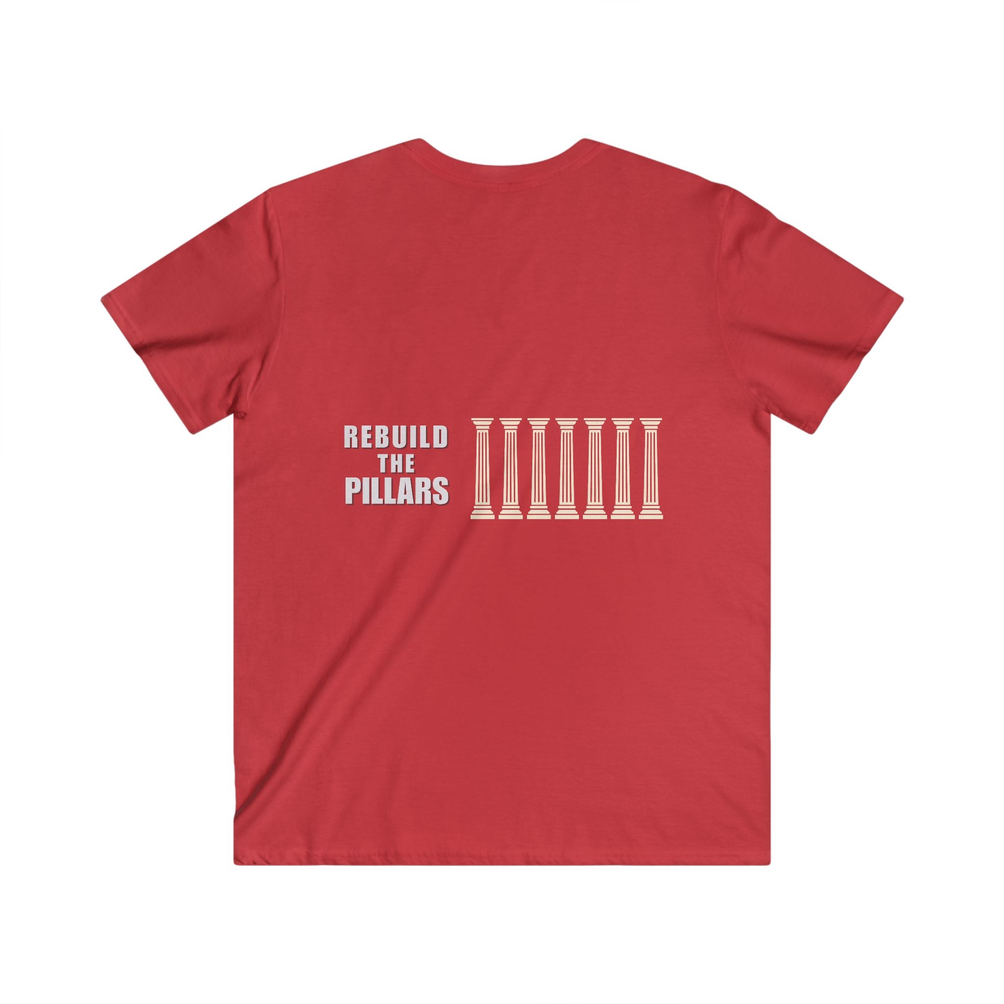 V-Neck Tee - Seven Pillars Freedom Support Cause Stand Up Voice