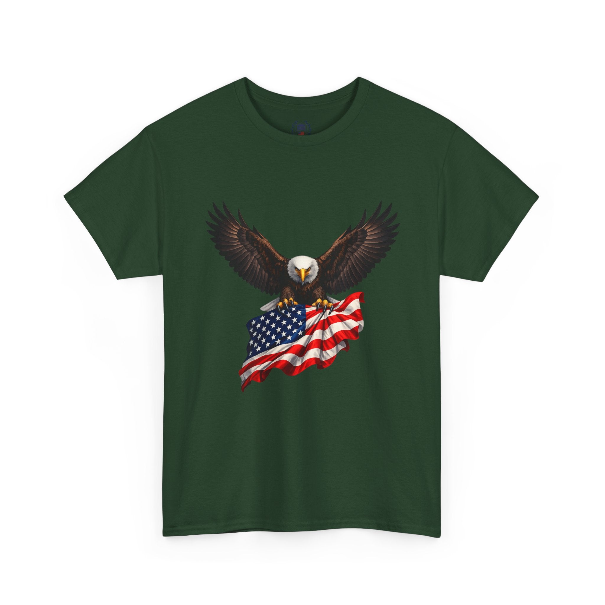 Seven Pillars of Freedom Tee — Patriotic Columns Shield Design