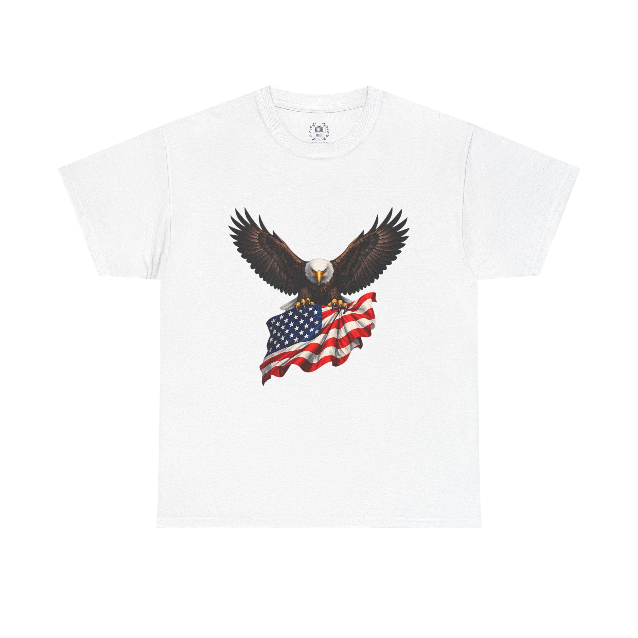Seven Pillars of Freedom Tee — Patriotic Columns Shield Design