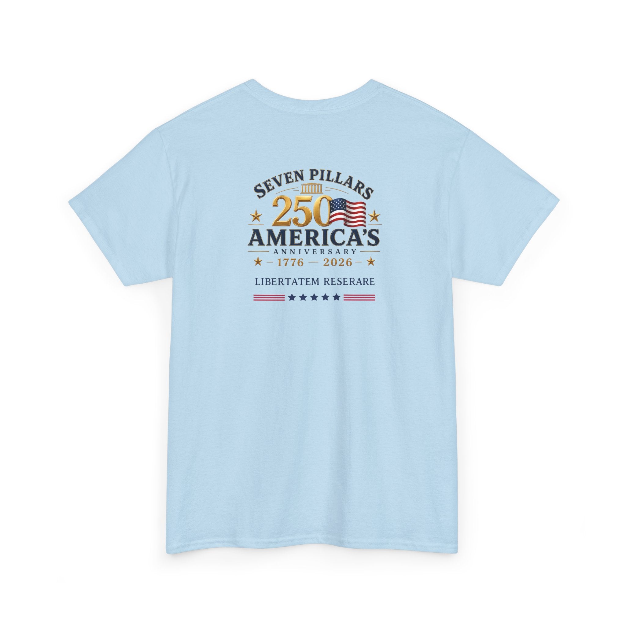 America 250th Anniversary Shirt | Eagle Flag 1776-2026 Tee | Seven Pillars Patriotic T-Shirt | 4th of July Independence Day Gift
