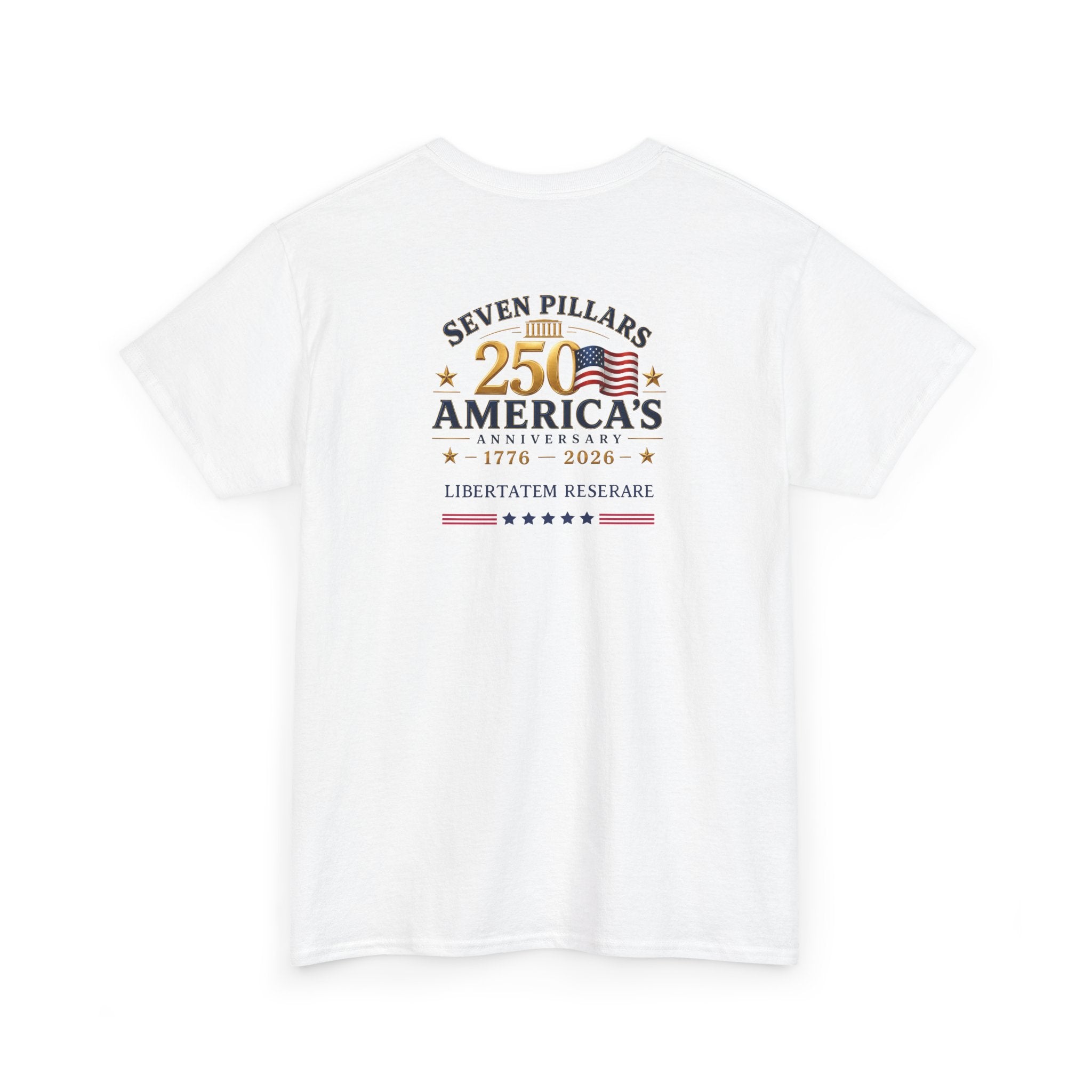 America 250th Anniversary Shirt | Eagle Flag 1776-2026 Tee | Seven Pillars Patriotic T-Shirt | 4th of July Independence Day Gift
