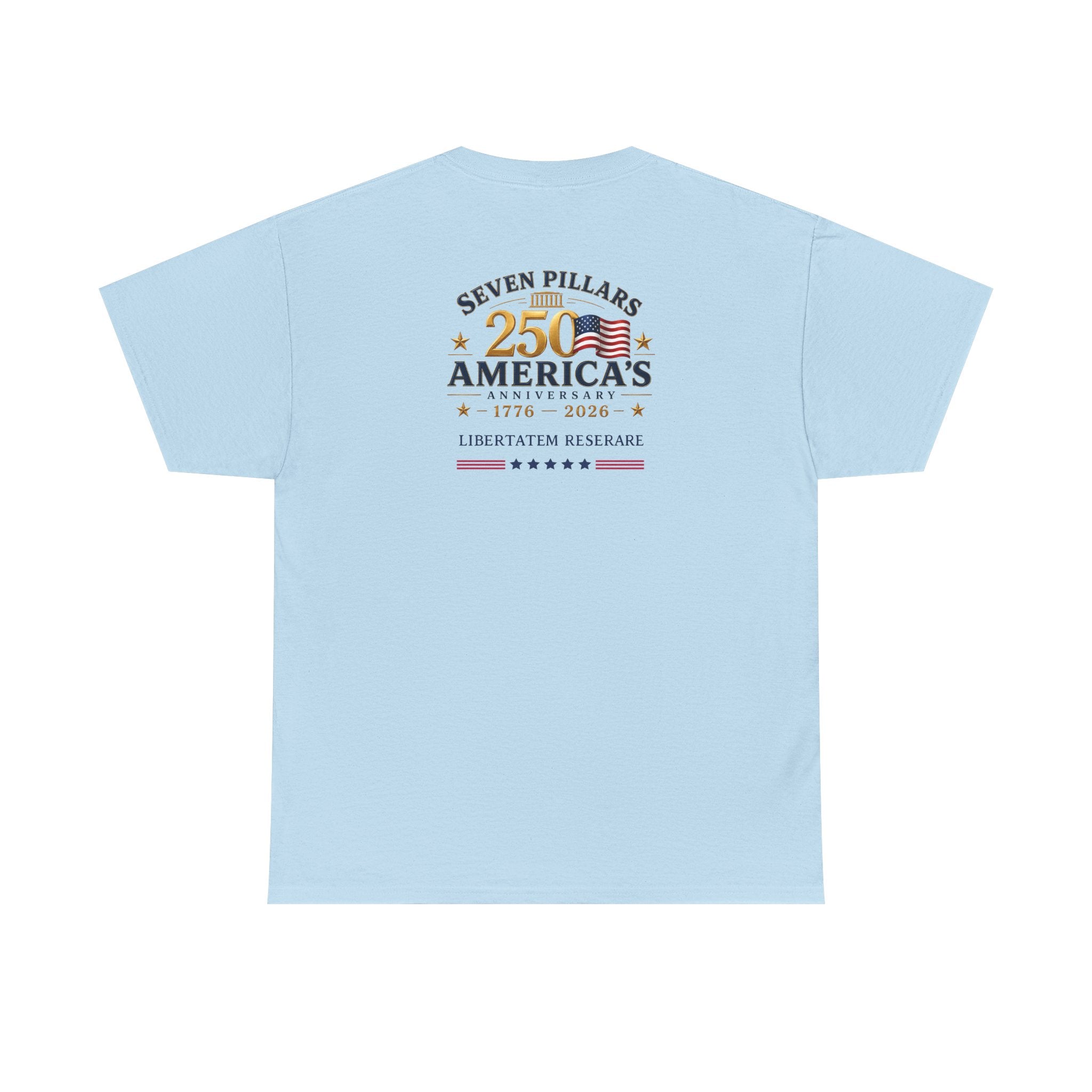 America 250th Anniversary Shirt | Eagle Flag 1776-2026 Tee | Seven Pillars Patriotic T-Shirt | 4th of July Independence Day Gift