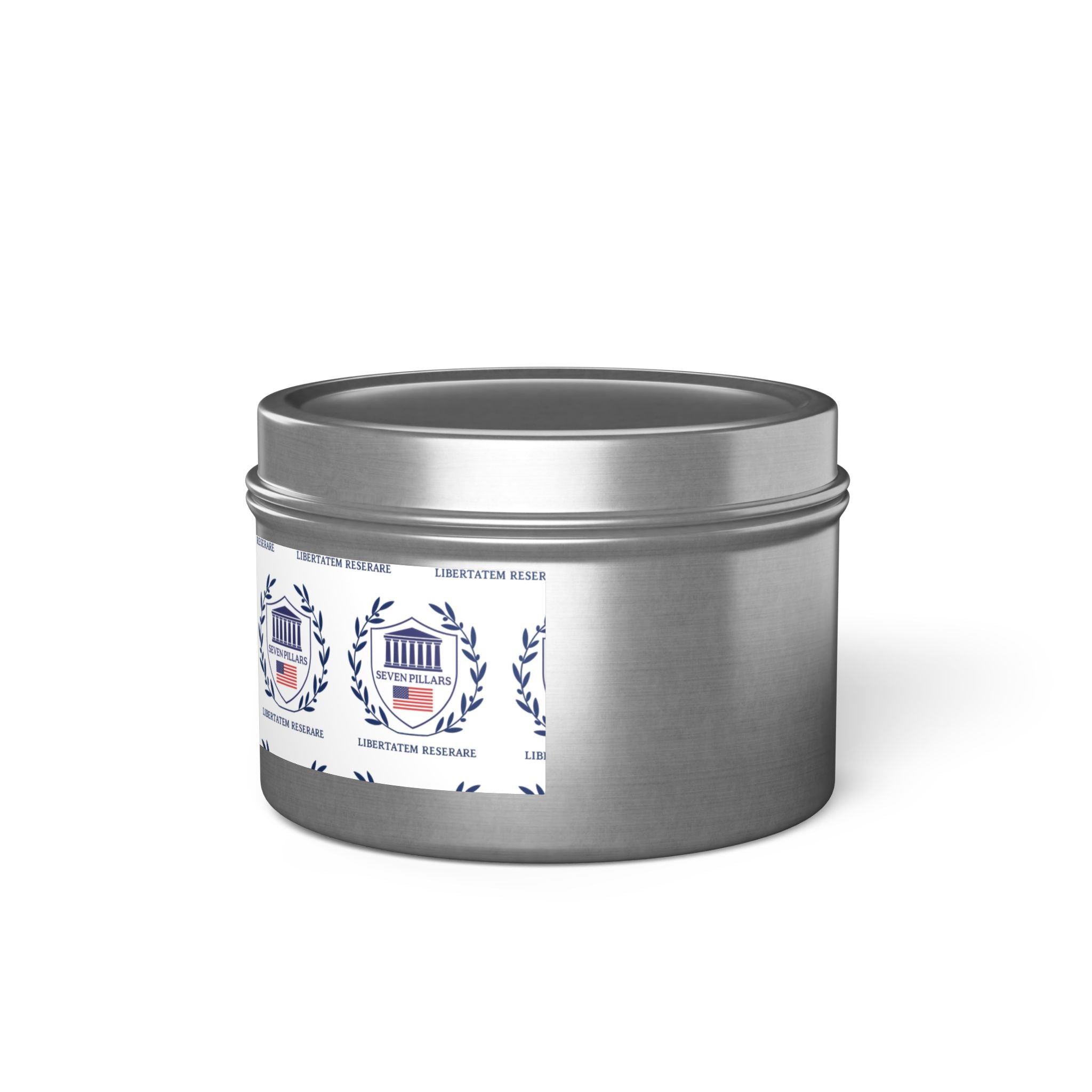 Minimalist Tin Candle — Seven Pillars of Freedom Scented Candle