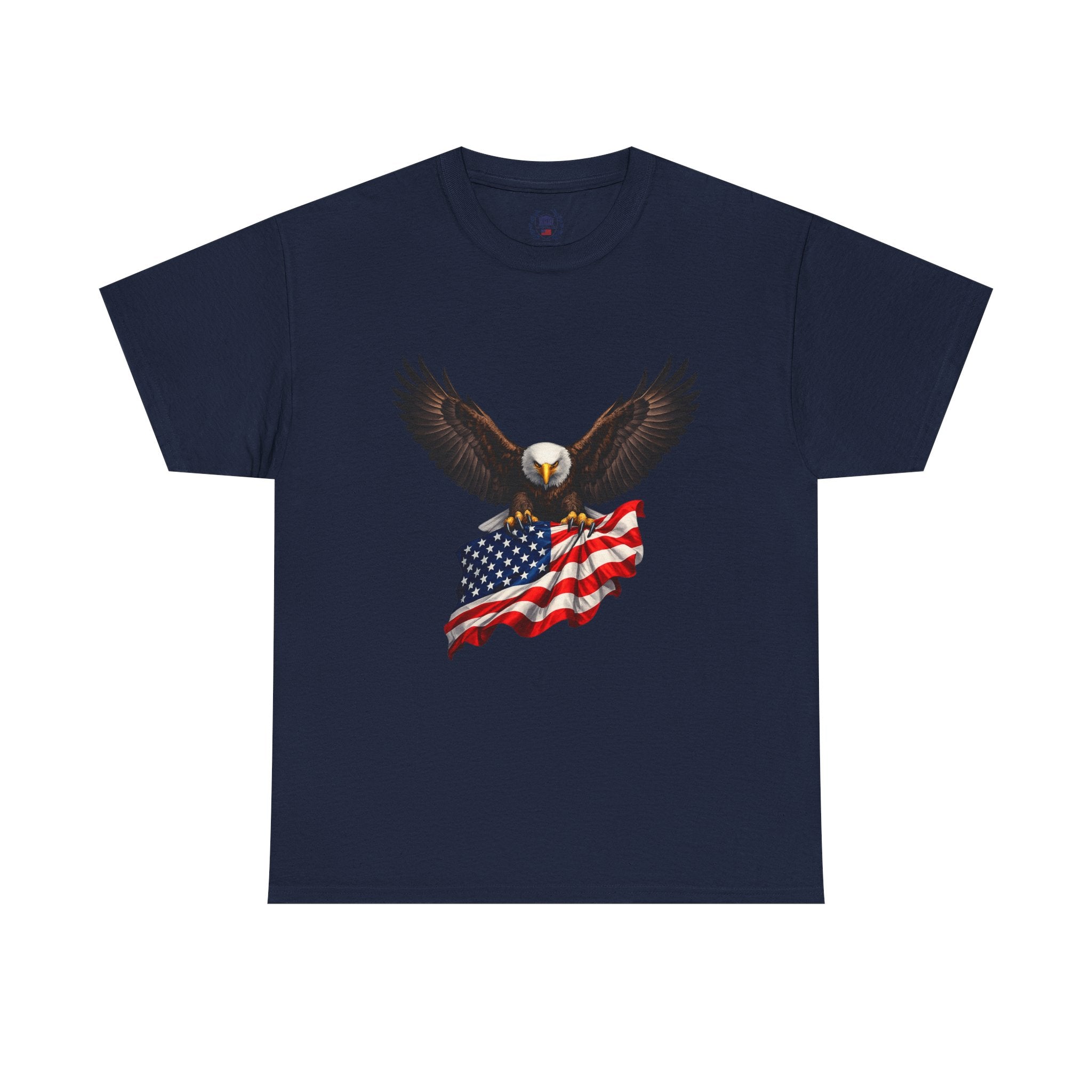 Seven Pillars of Freedom Tee — Patriotic Columns Shield Design