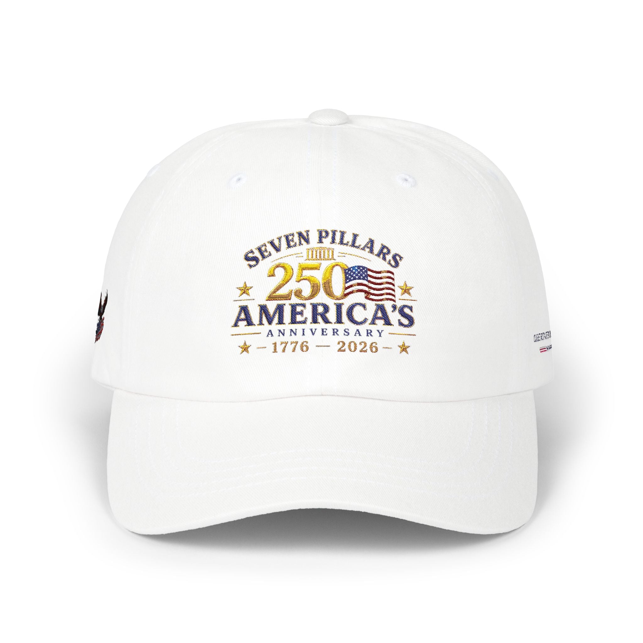 America 250th Anniversary Hat | 1776-2026 Patriotic Cap | Seven Pillars Embroidered Dad Hat | 4th of July Baseball Cap