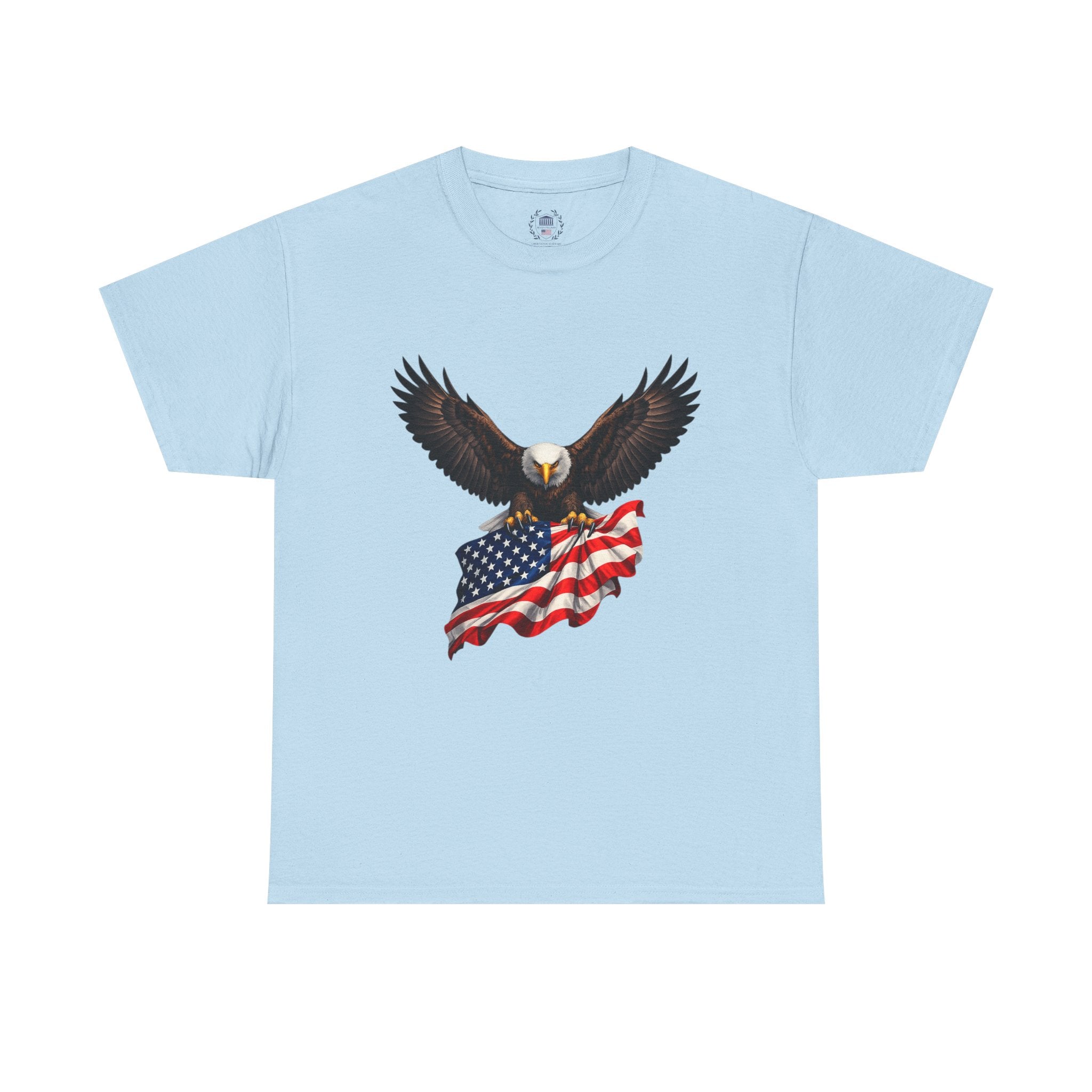 Seven Pillars of Freedom Tee — Patriotic Columns Shield Design
