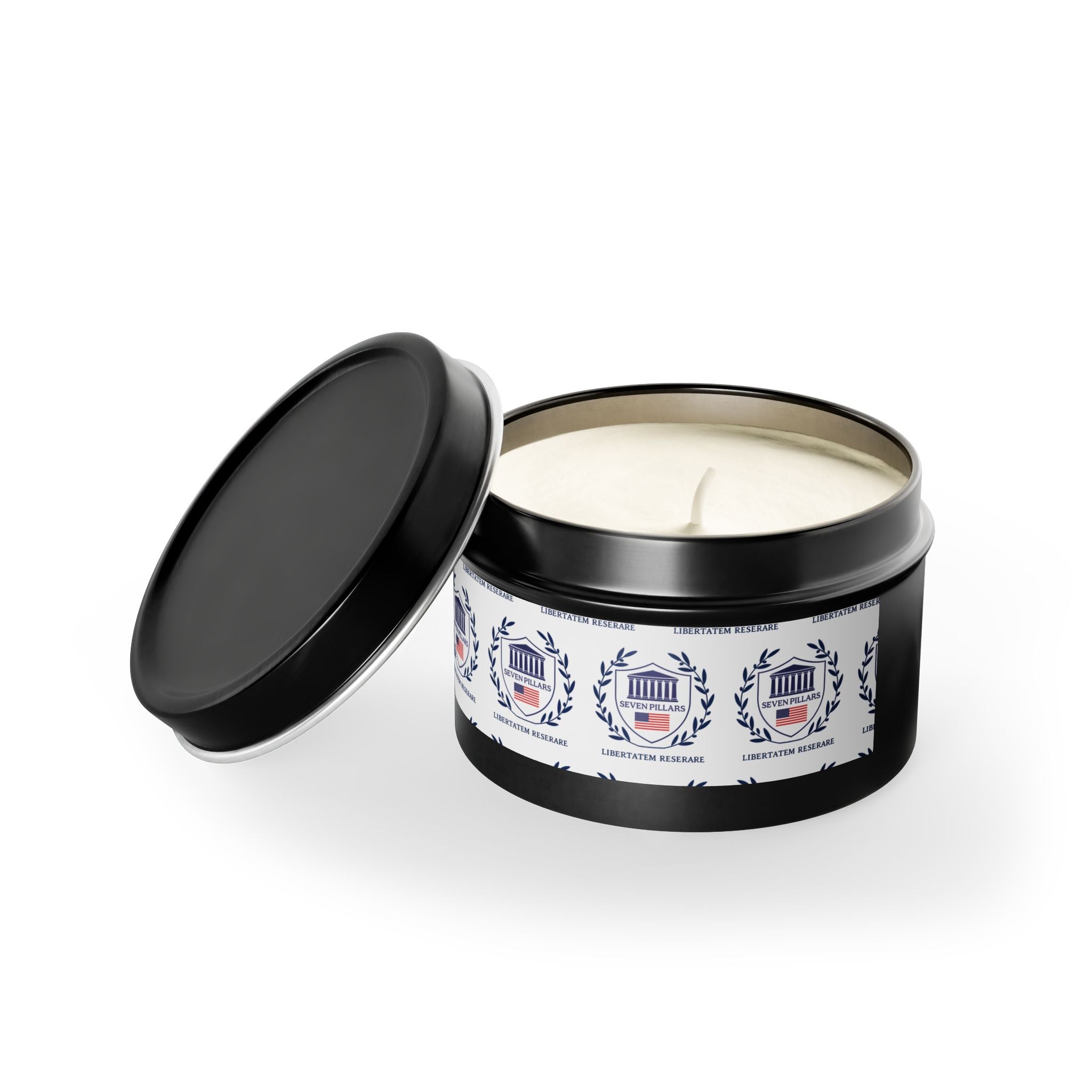 Minimalist Tin Candle — Seven Pillars of Freedom Scented Candle
