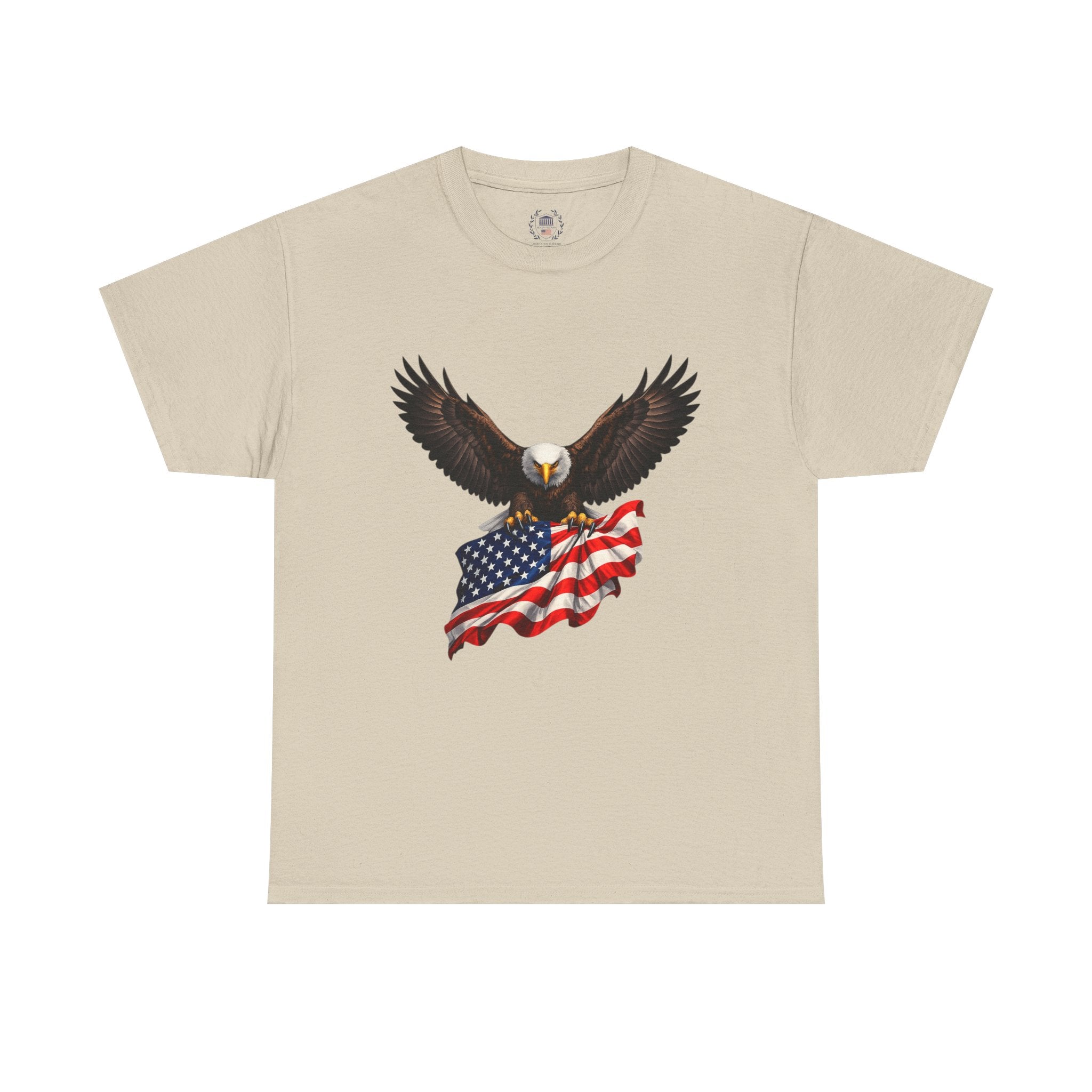 Seven Pillars of Freedom Tee — Patriotic Columns Shield Design
