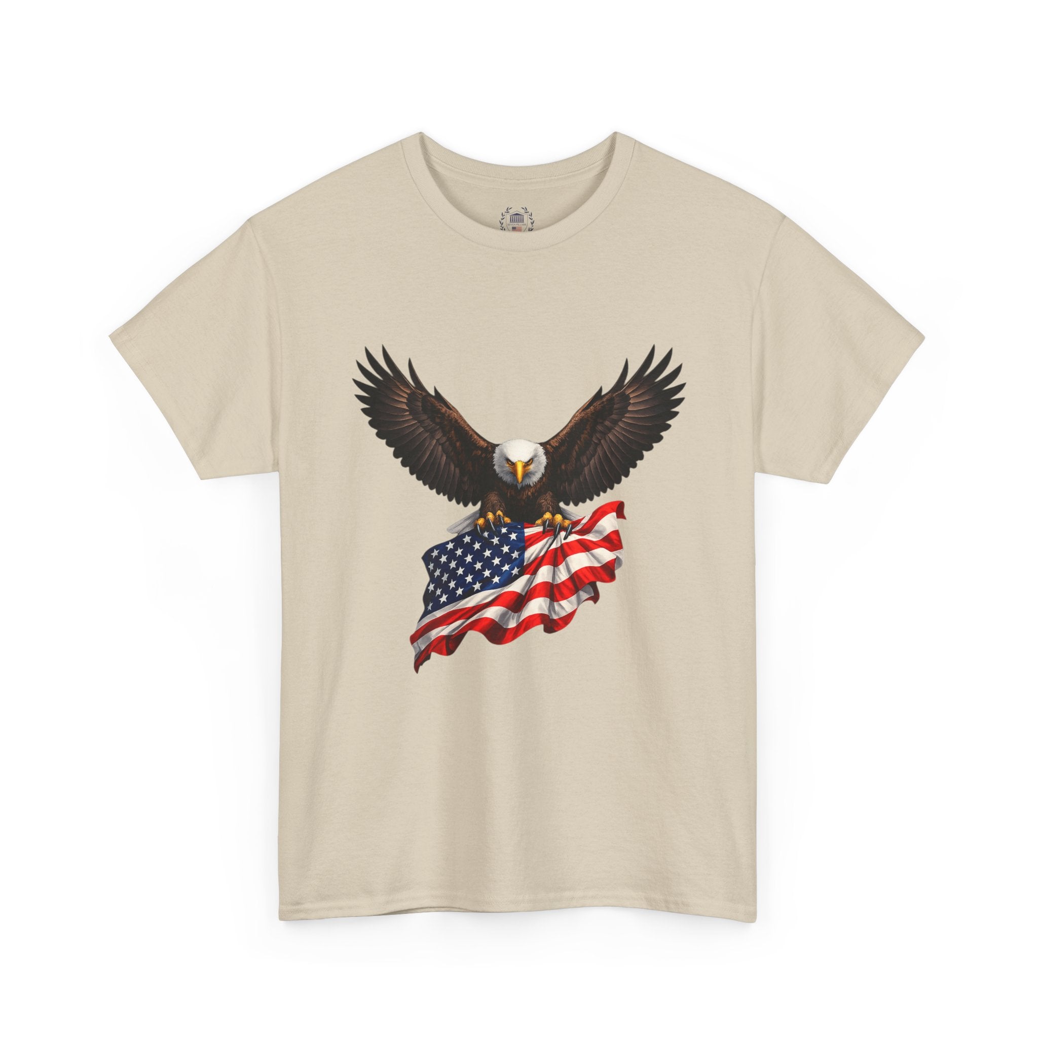 Seven Pillars of Freedom Tee — Patriotic Columns Shield Design