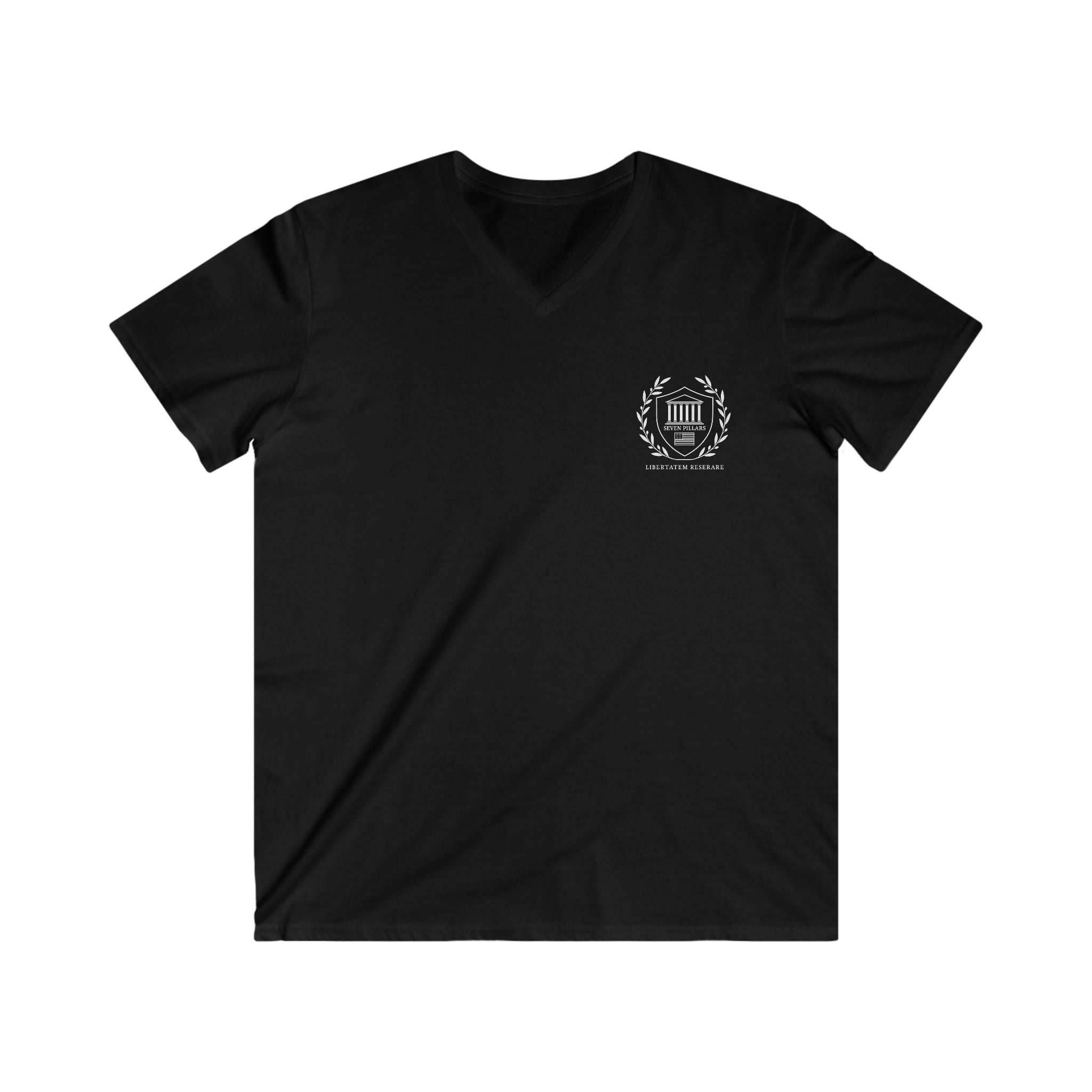 V-Neck Tee - Seven Pillars Freedom Support Cause Stand Up Voice