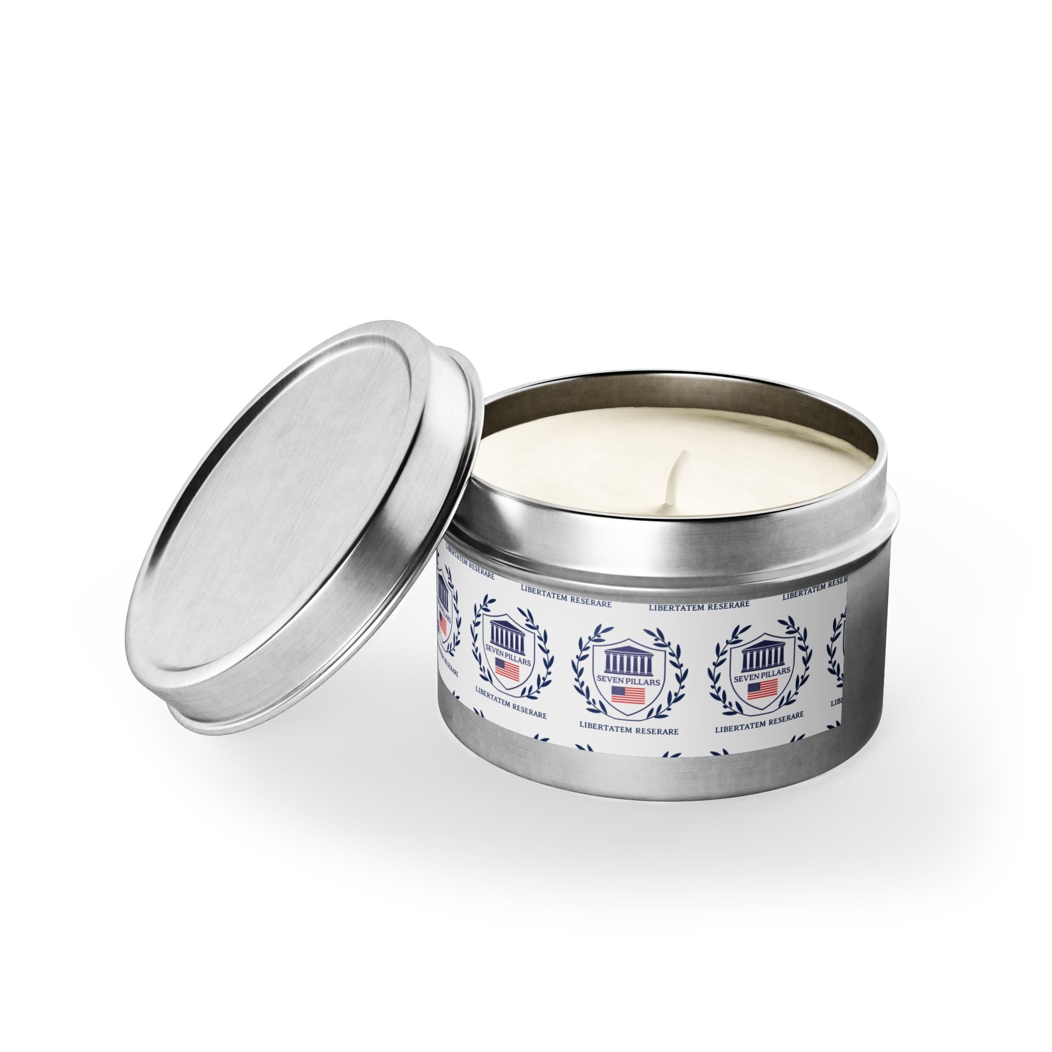 Minimalist Tin Candle — Seven Pillars of Freedom Scented Candle